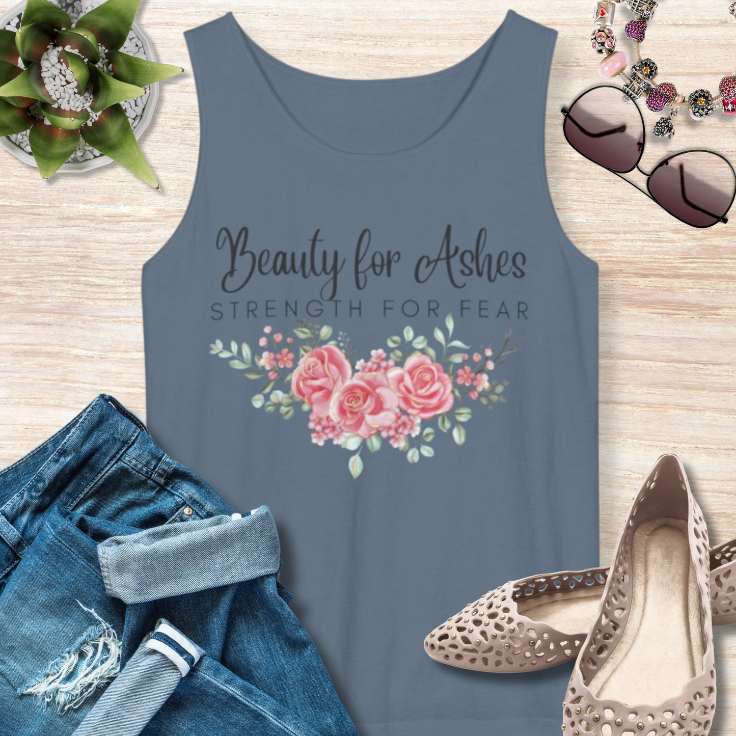 Beauty for Ashes Christian Tank Top