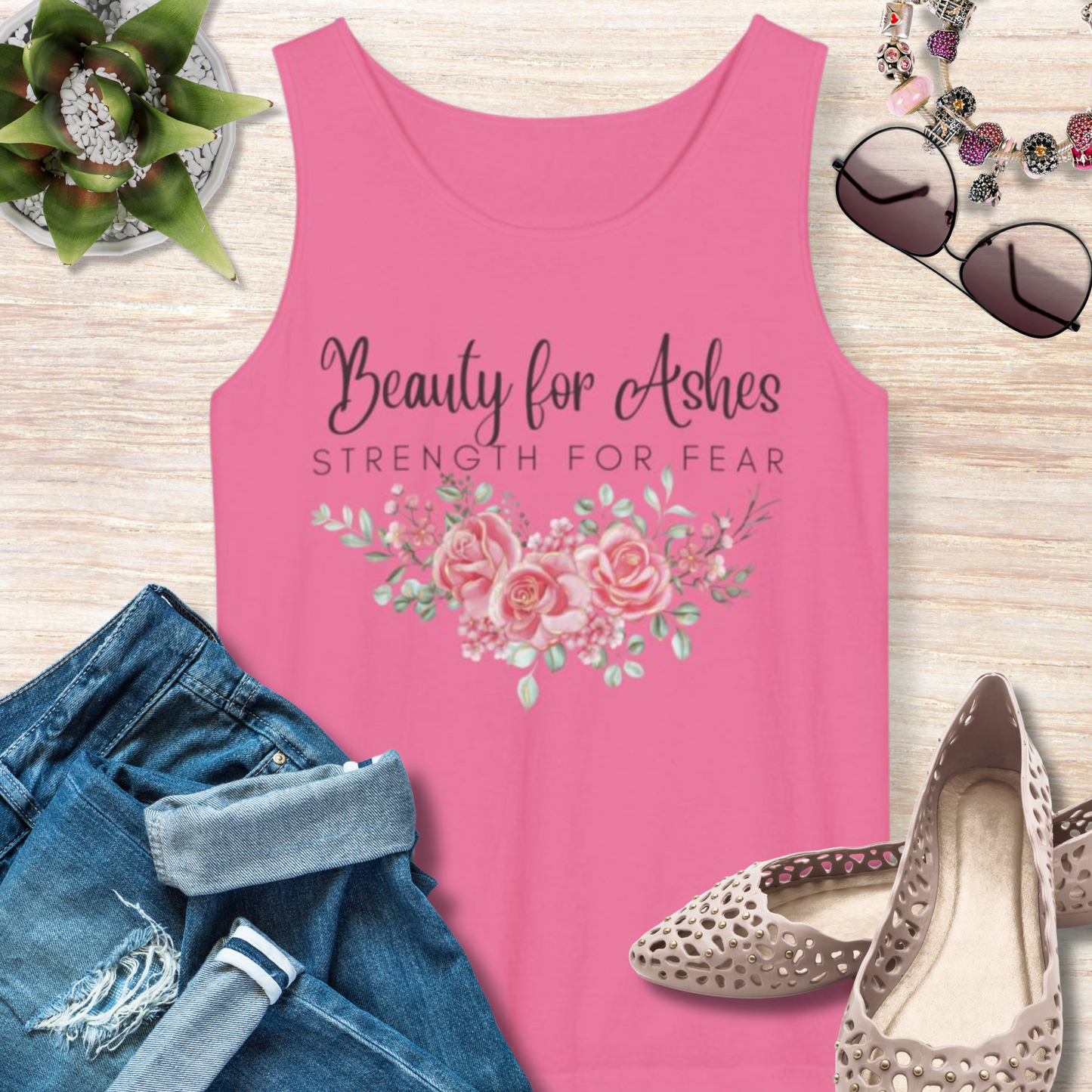 Beauty for Ashes Christian Tank Top