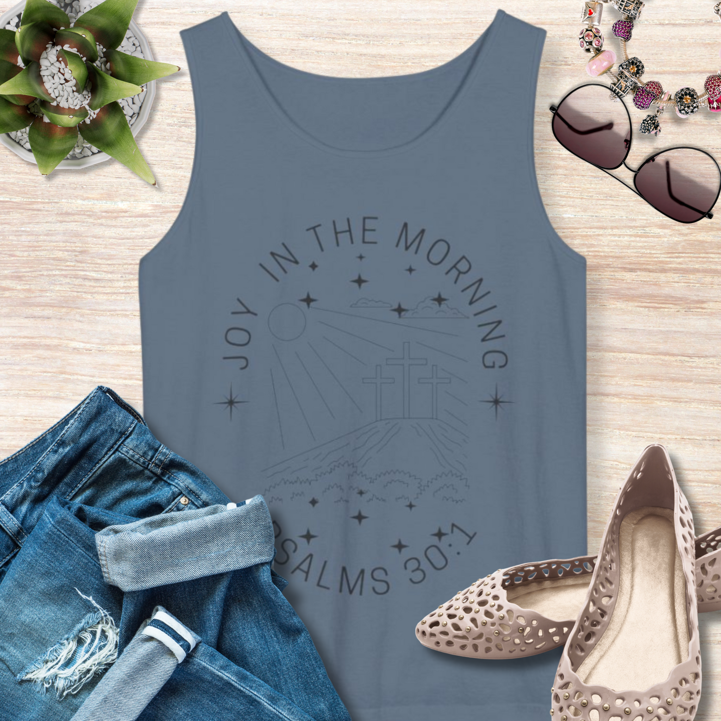 Joy Comes in the Morning Christian Tank Top