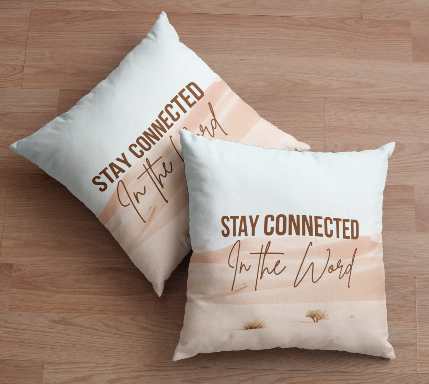 Stay Connected in the Word Christian Throw Pillow