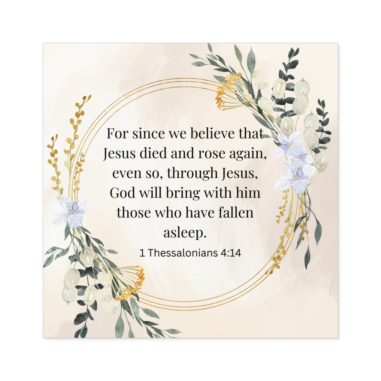 Jesus Died and is Coming Again Bible Verse Sticker Christian Easter Sticker