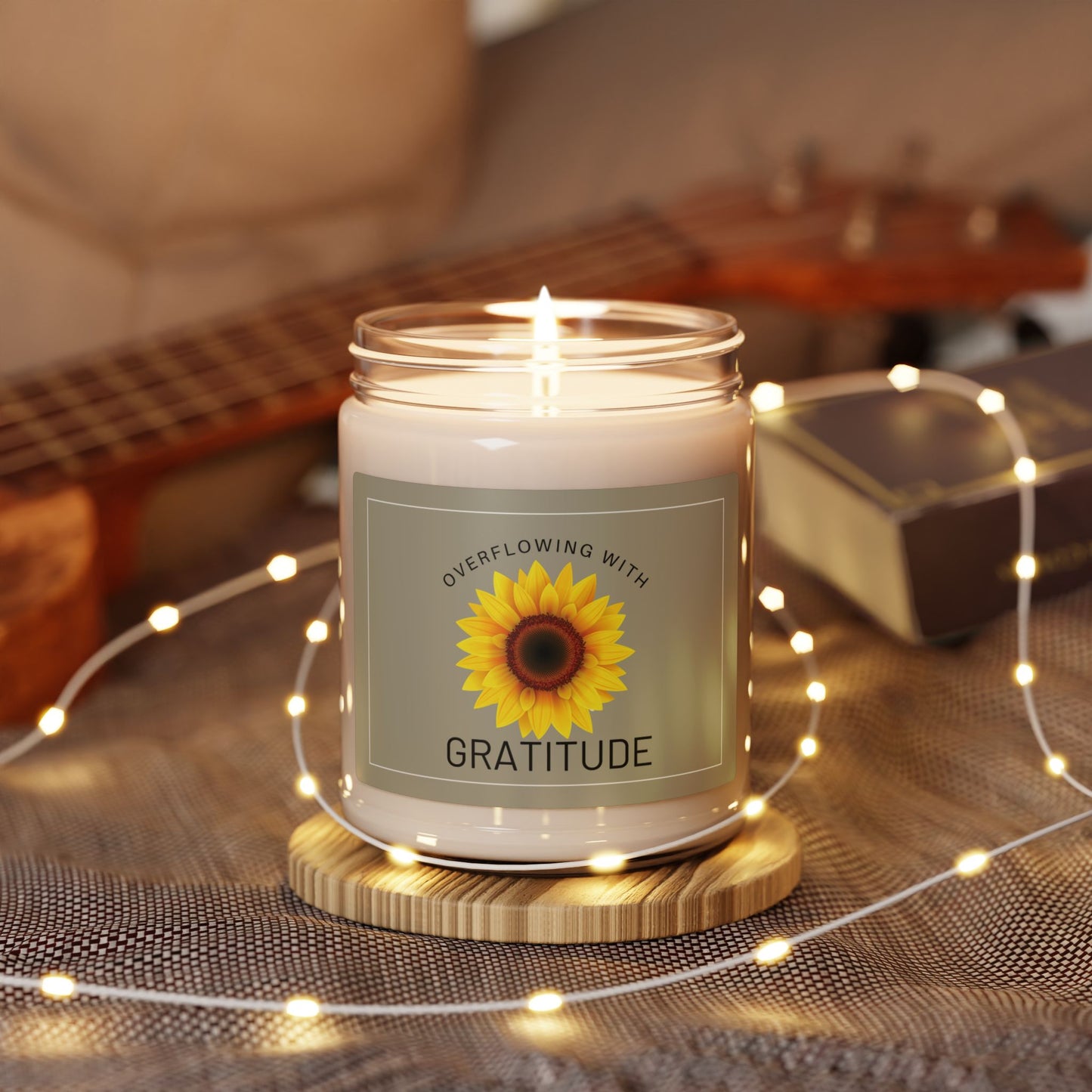 Overflowing with Gratitude Christian Candle