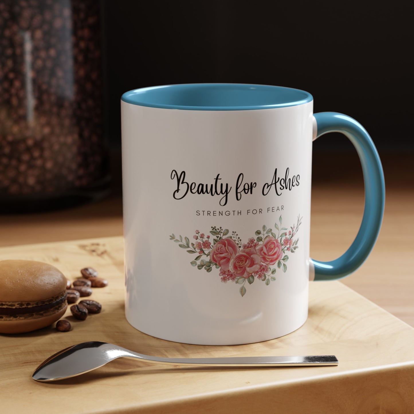Beauty for Ashes Mug with Bible Verse Christian coffee mugs for Mom Christian Coffee Mug with Inspirational Message Accent Coffee Mug in 11oz Coffee Mug in 15 oz for coffee lovers