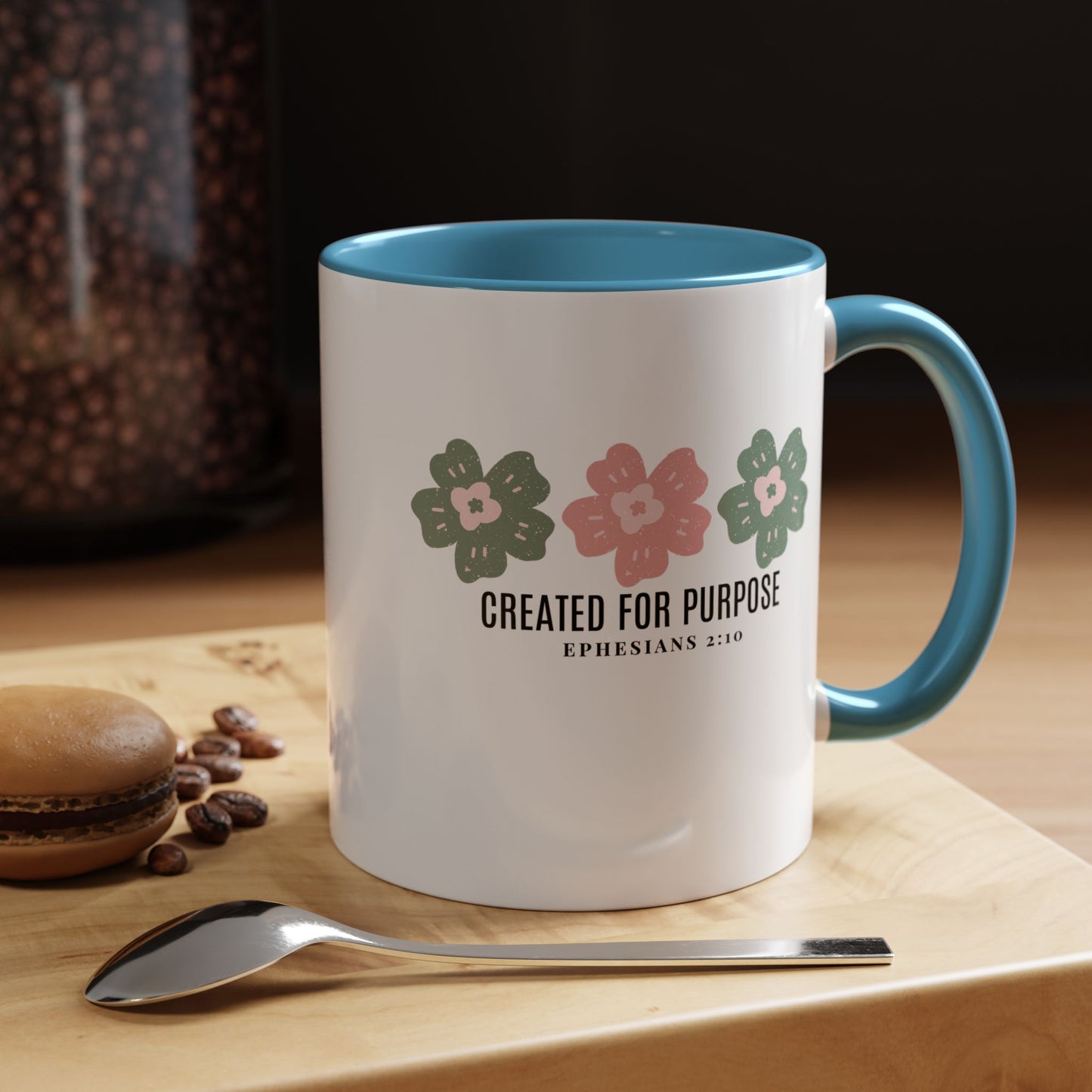 Created for Purpose Mug with Bible Verse Christian coffee mugs