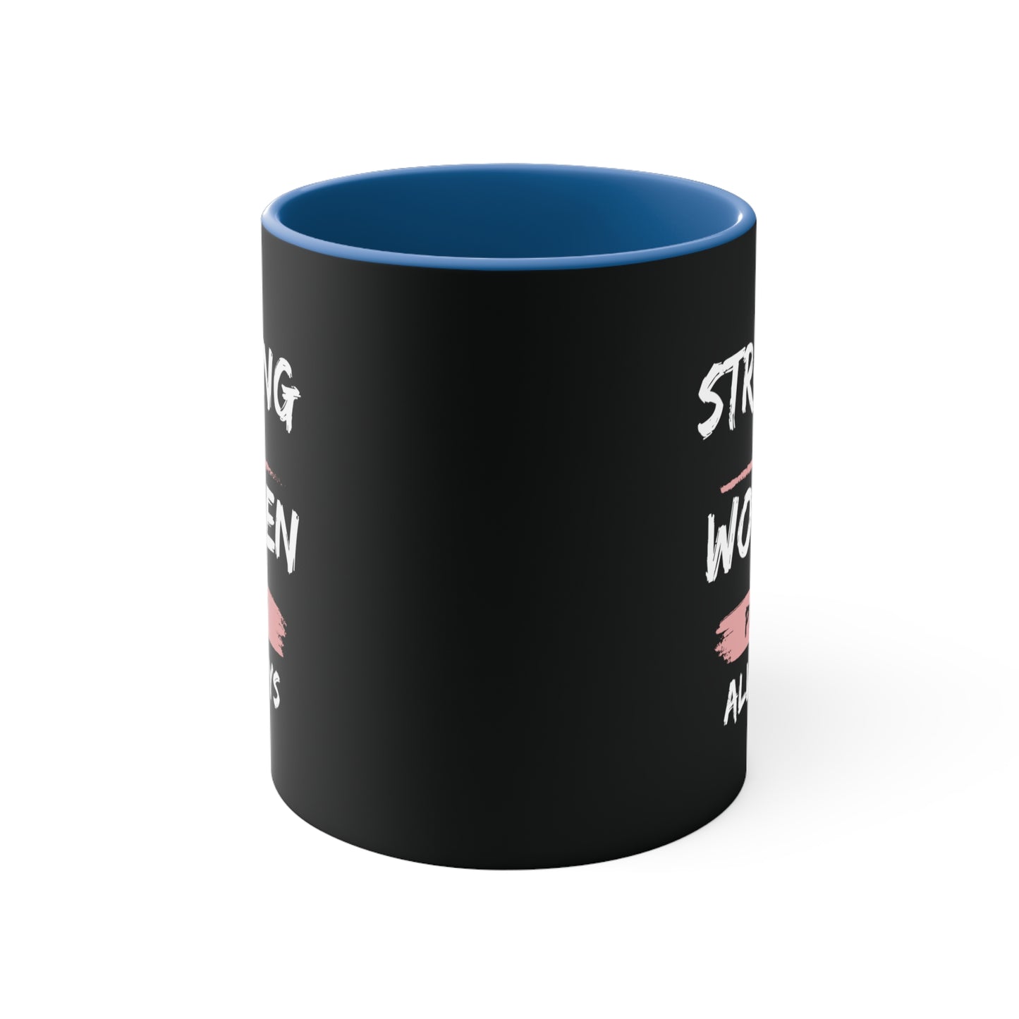 Strong Women Pray Christian Mug with Bible Verse Accent Coffee Mug, 11oz