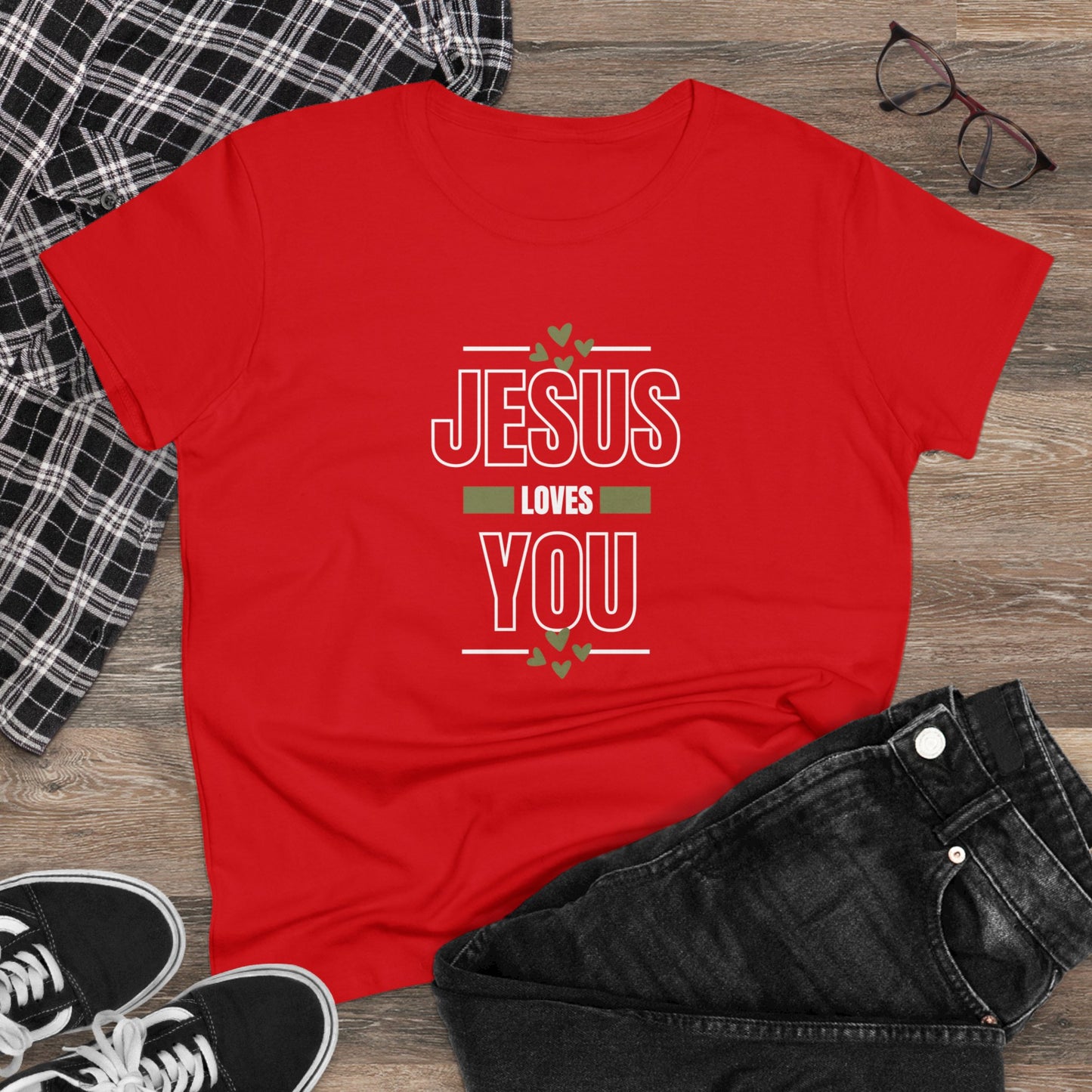 Jesus Love You Midweight Christian Women Tee