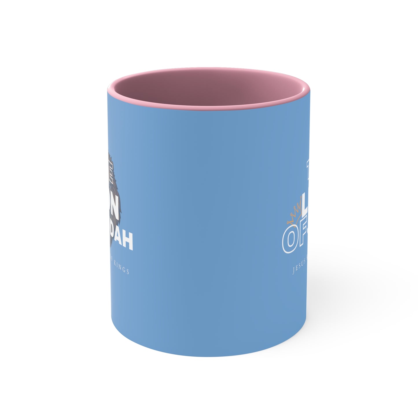 Lion of Judah Christian Inspired Accent Coffee Mug, 11oz in Blue