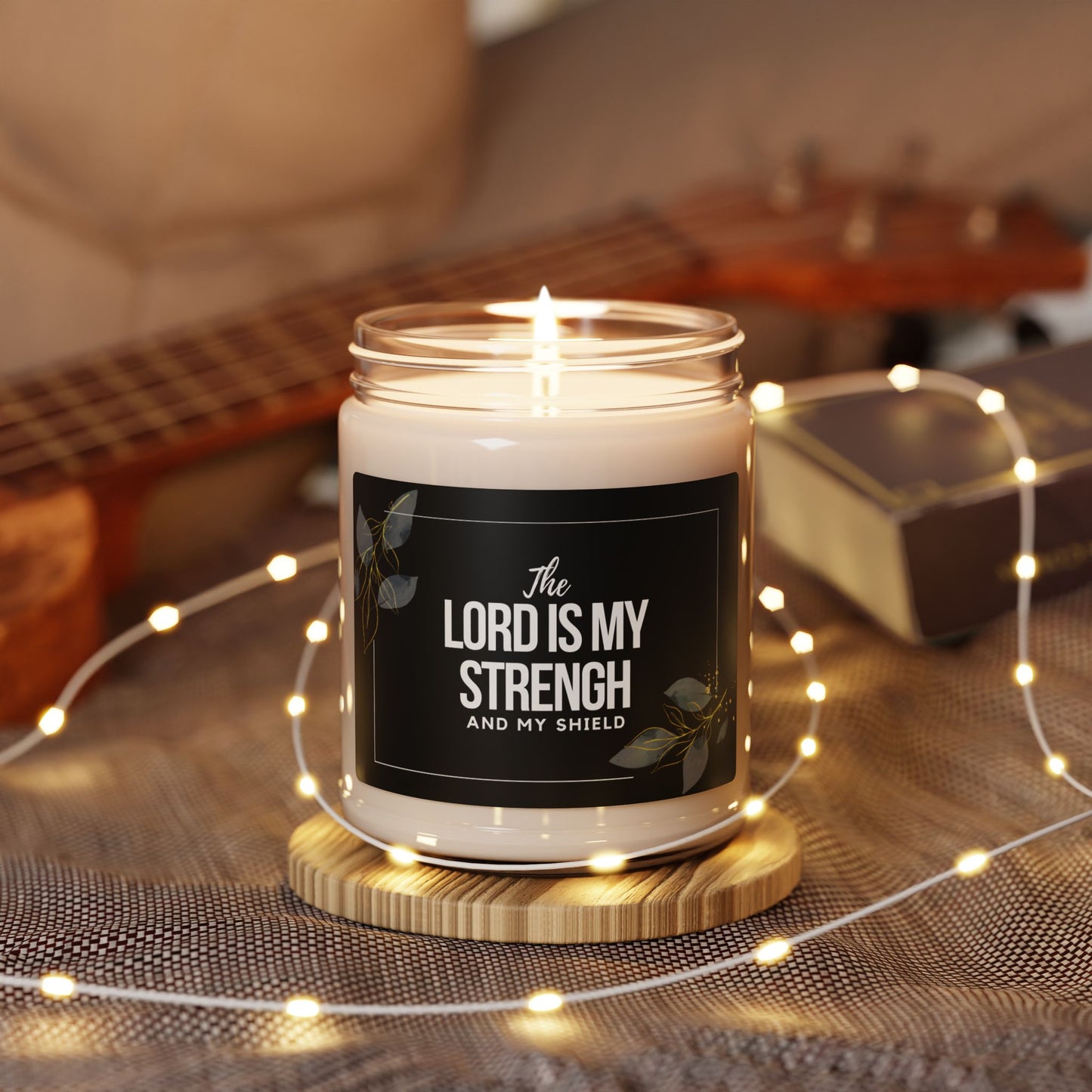 The Lord Is My Strength Christian Candle