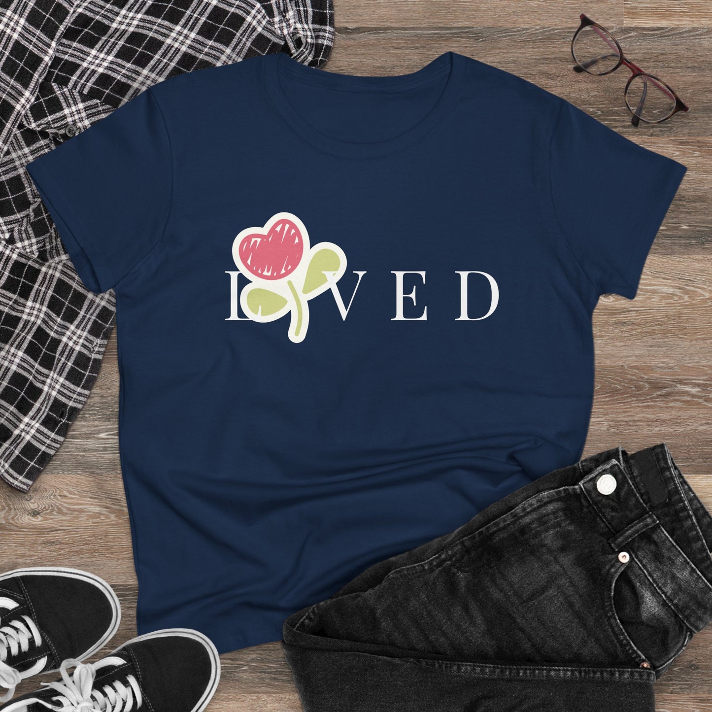 Loved Women's Midweight Cotton Tshirt