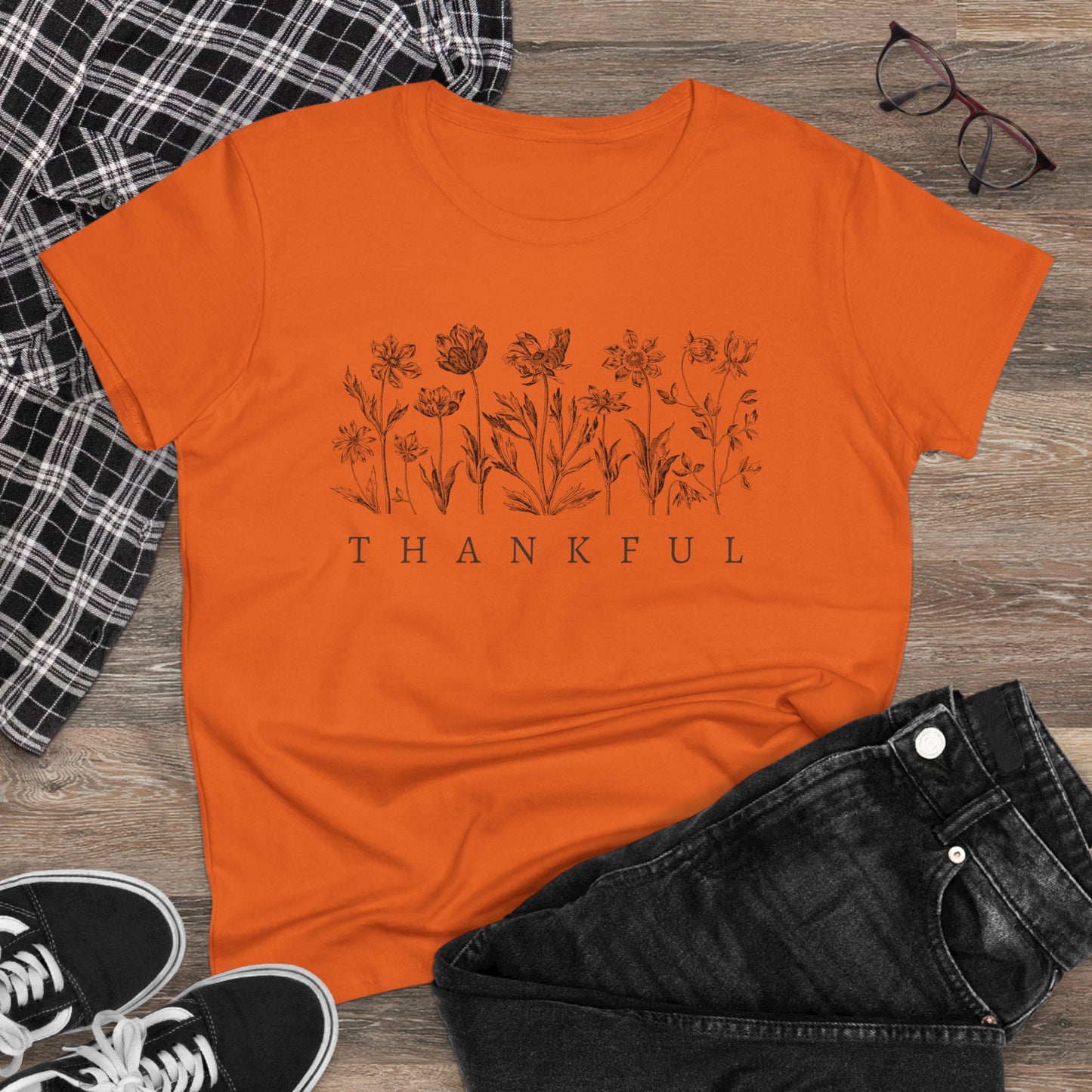 Thankful Christian Midweight Cotton Tshirt for Women