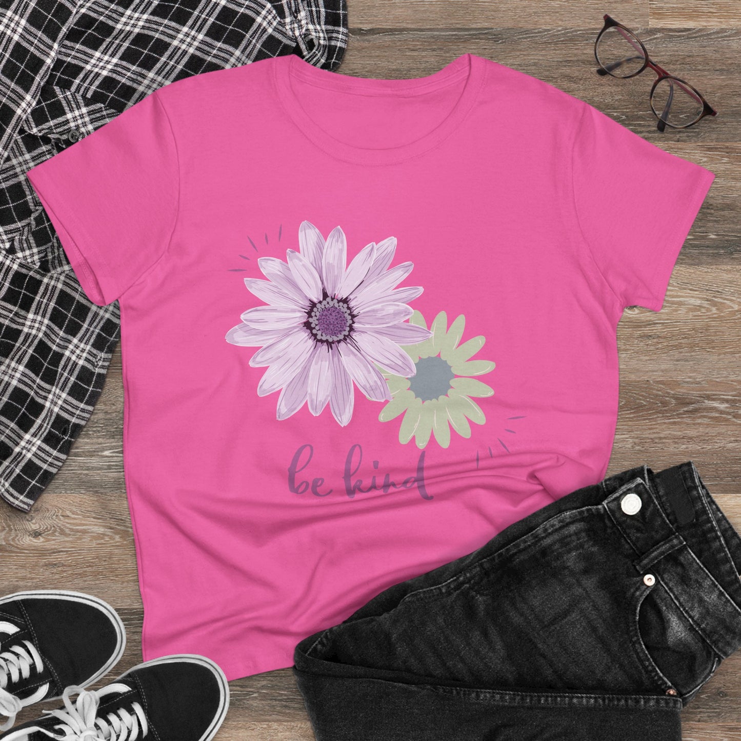 Be Kind Women's Midweight Cotton Tshirt