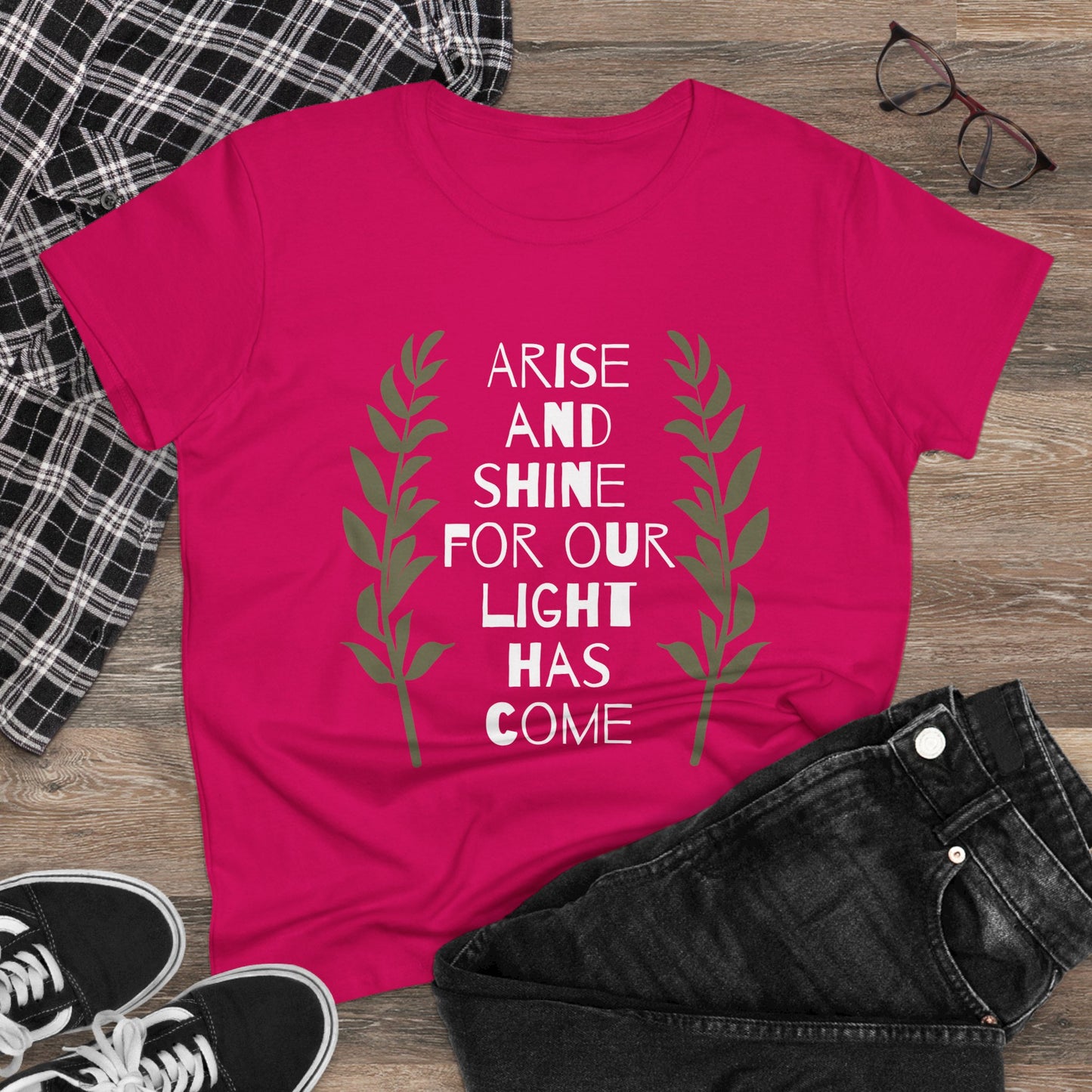 Arise and Shine Women's Midweight Cotton Tshirt