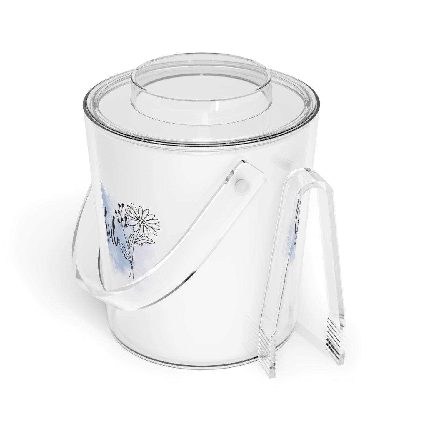 Grateful Ice Bucket with Tongs Storage Bin for Ice Cubes to Keep Ice Frozen for Parties and Events Ice Bucket with Tongs and Lid