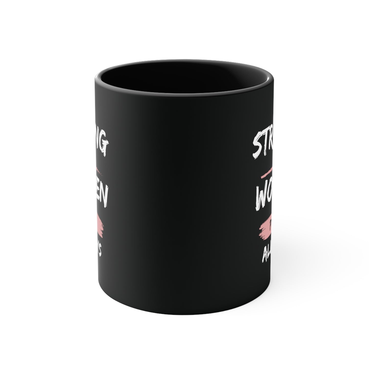 Strong Women Pray Christian Mug with Bible Verse Accent Coffee Mug, 11oz