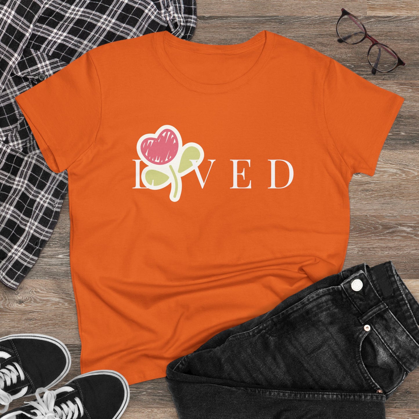 Loved Women's Midweight Cotton Tshirt