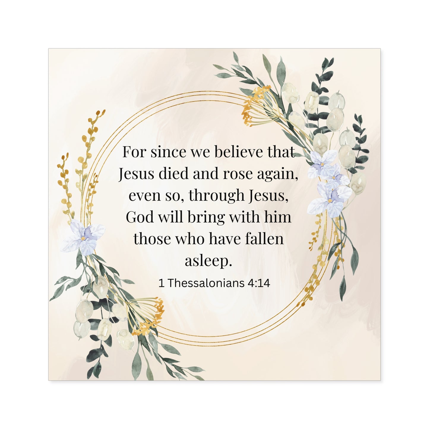 Jesus Died and is Coming Again Bible Verse Sticker Christian Easter Sticker