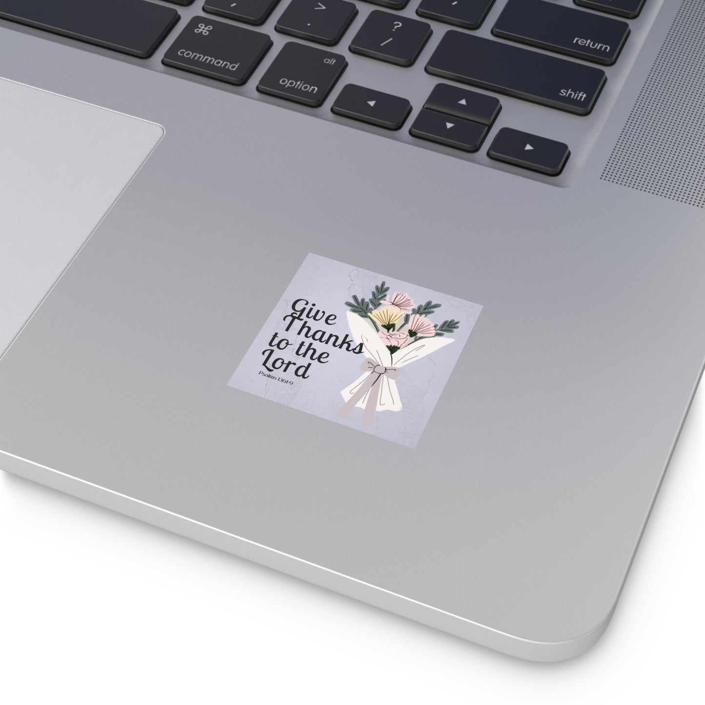 Thank You Sticker in Lavender Christian Sticker Great Thanksgiving Sticker