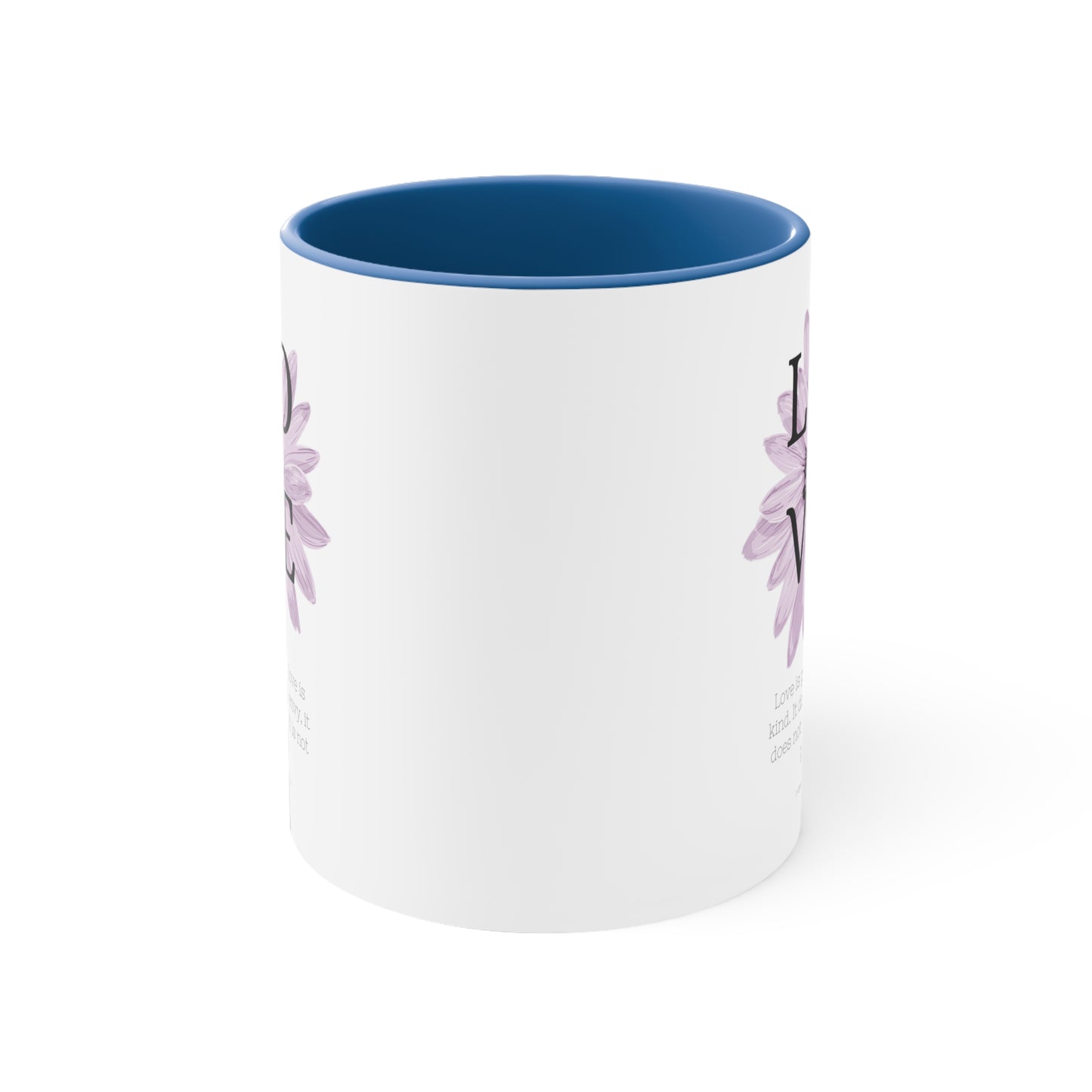 Love Is Christian Mug with Bible Verse Accent Coffee Mug, 11oz