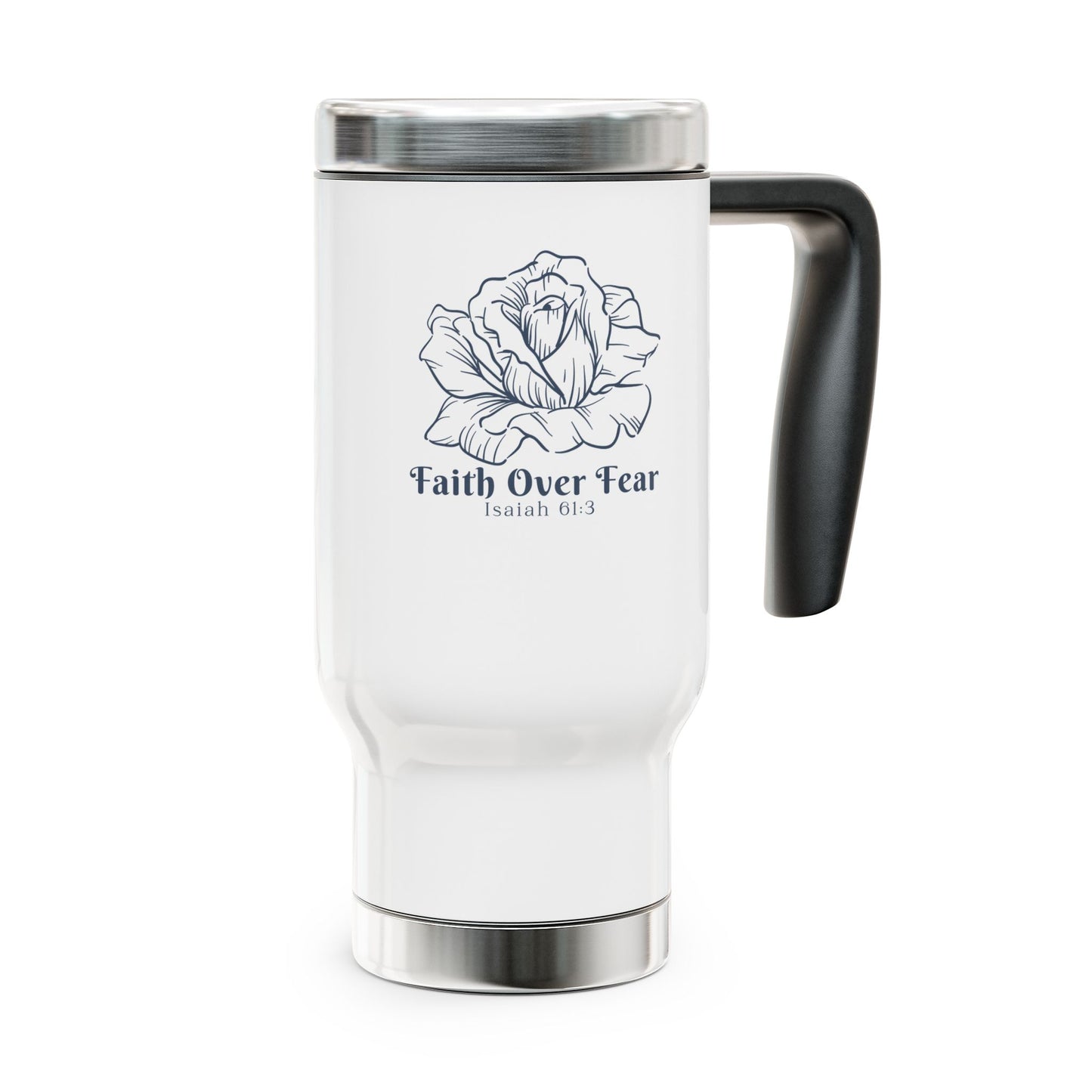 Faith Over Fear Christian Travel Mug
