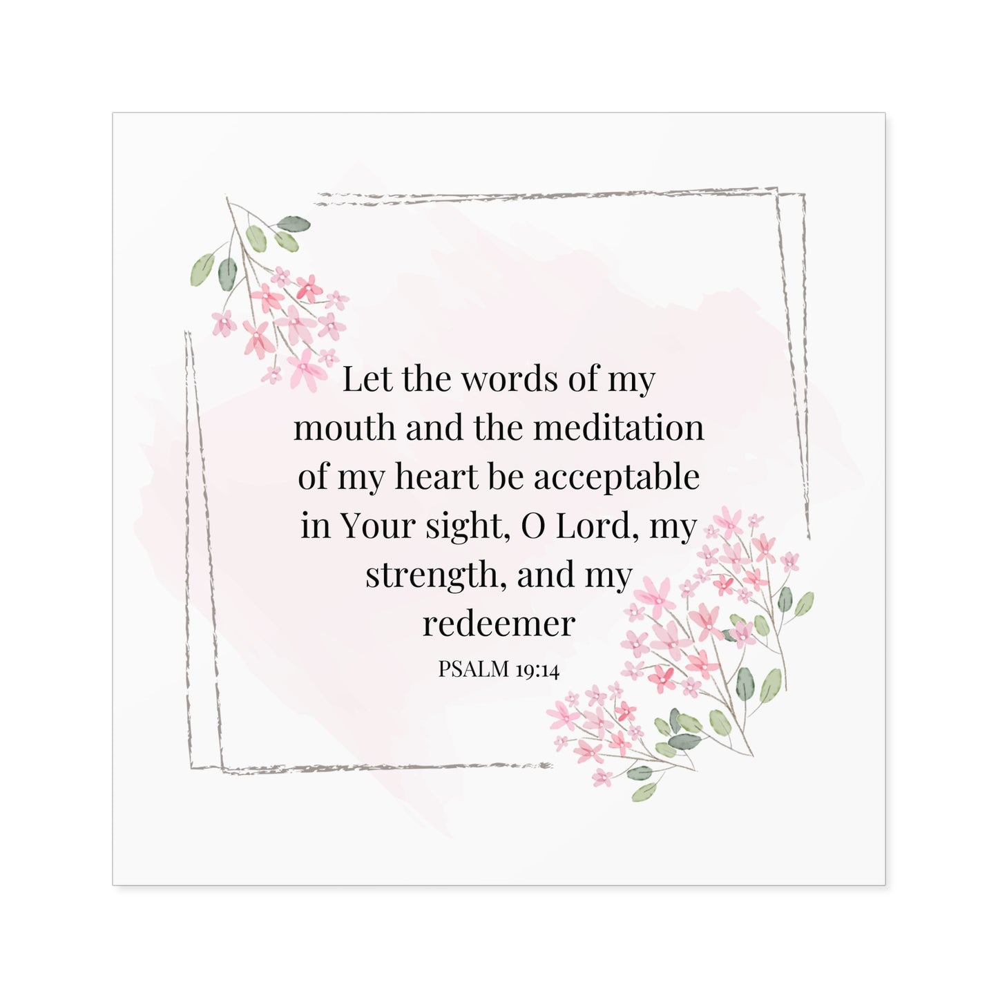 Christian Stickers, Psalms 19:14 Notebook Stickers