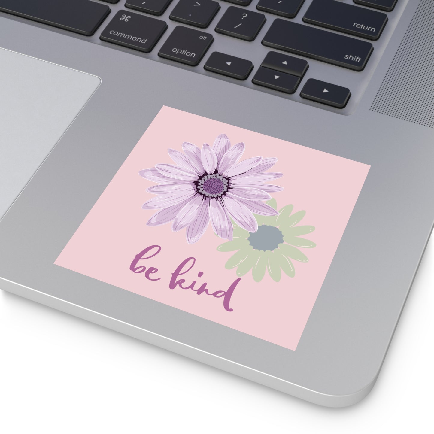 Be Kind Sticker with Bible Verse Square Sticker Be Kind Christian Sticker- Pink