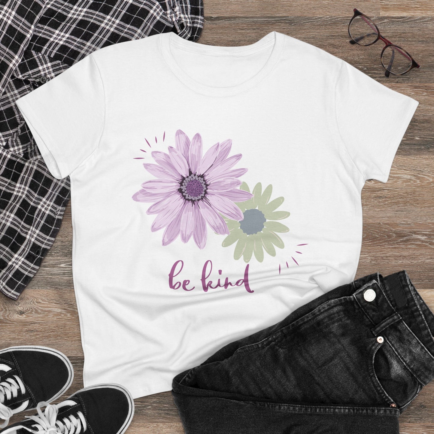 Be Kind Women's Midweight Cotton Tshirt