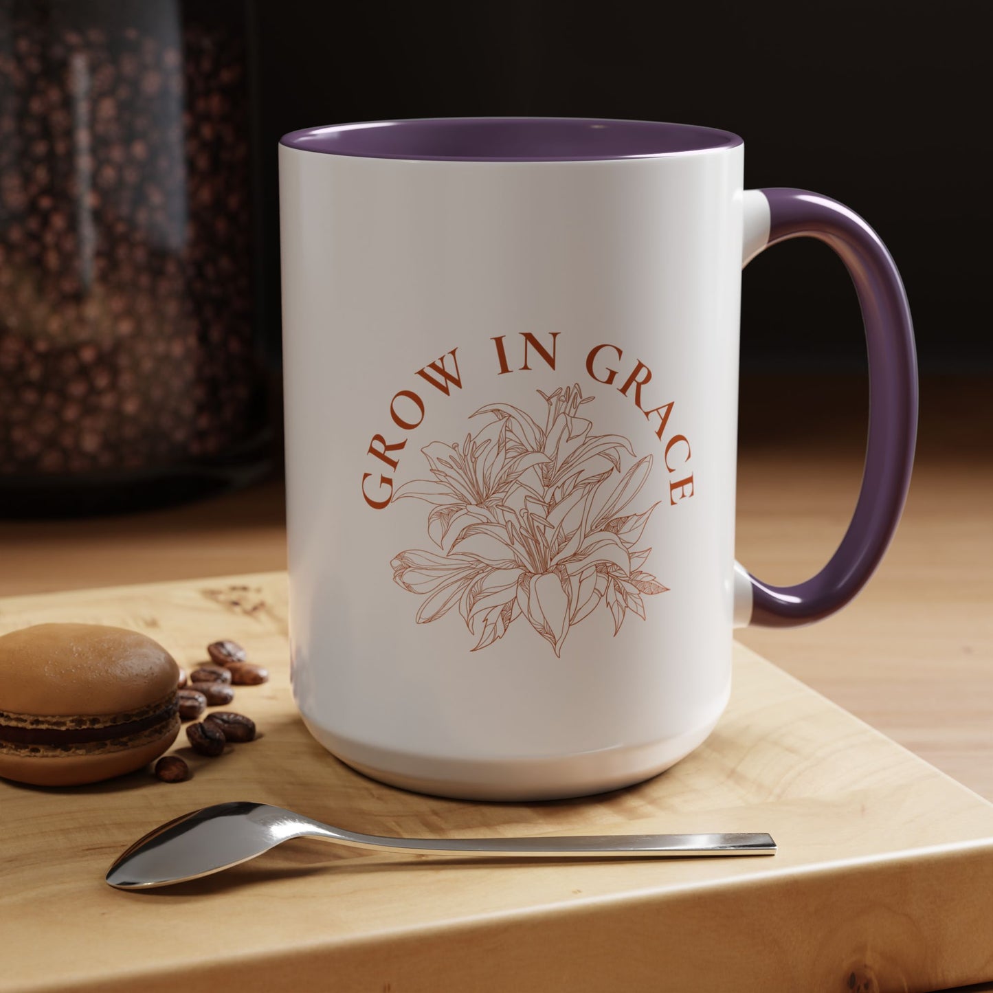 Grow in Grace Color Christian coffee mug