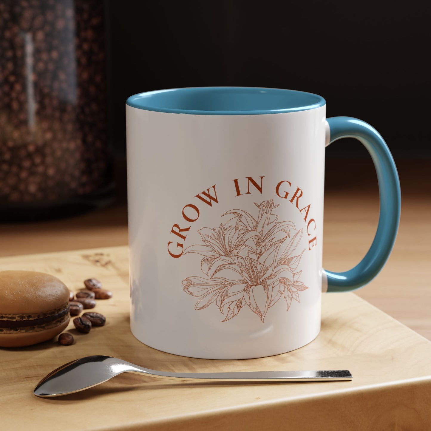 Grow in Grace Color Christian coffee mug