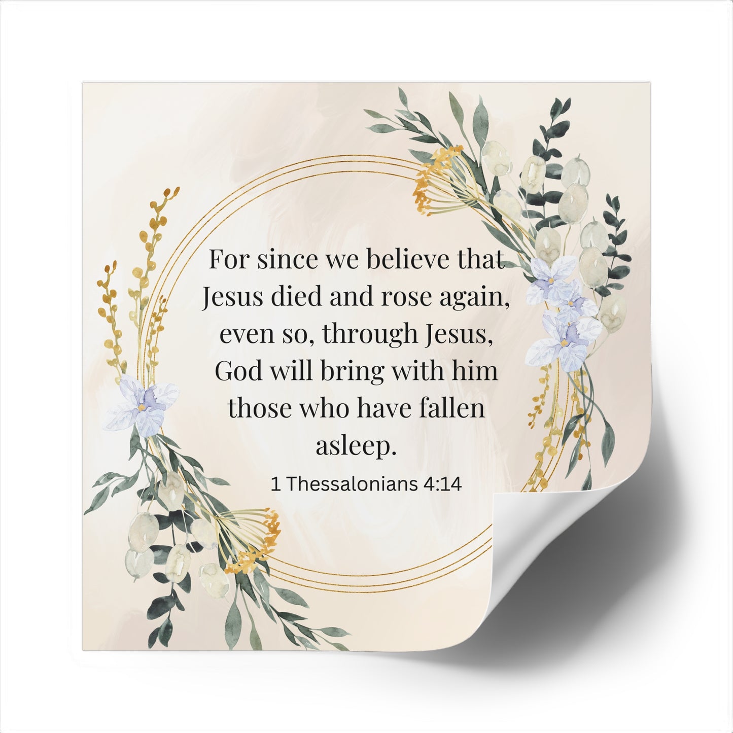Jesus Died and is Coming Again Bible Verse Sticker Christian Easter Sticker