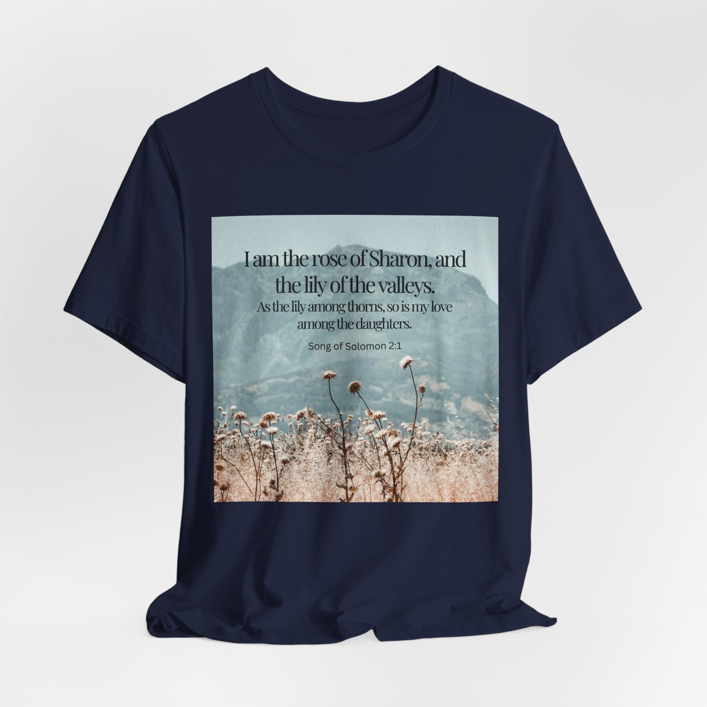 Rose of Sharon Christian Tshirt with Scripture