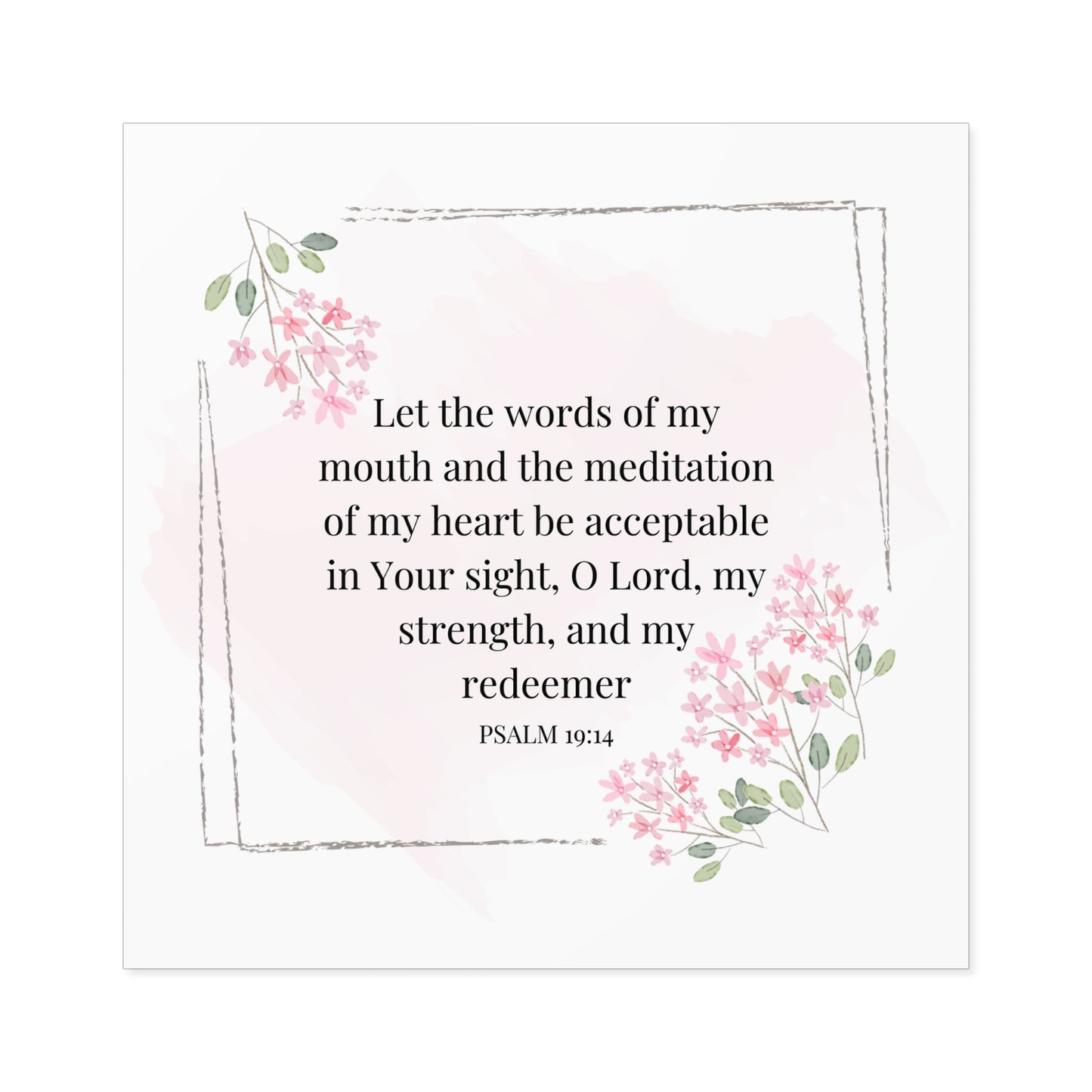 Christian Stickers, Psalms 19:14 Notebook Stickers