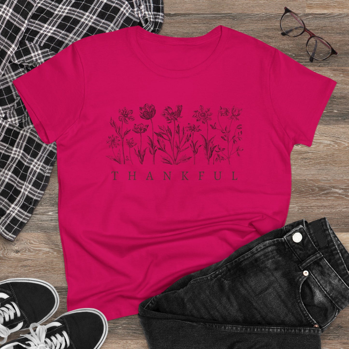 Thankful Christian Midweight Cotton Tshirt for Women