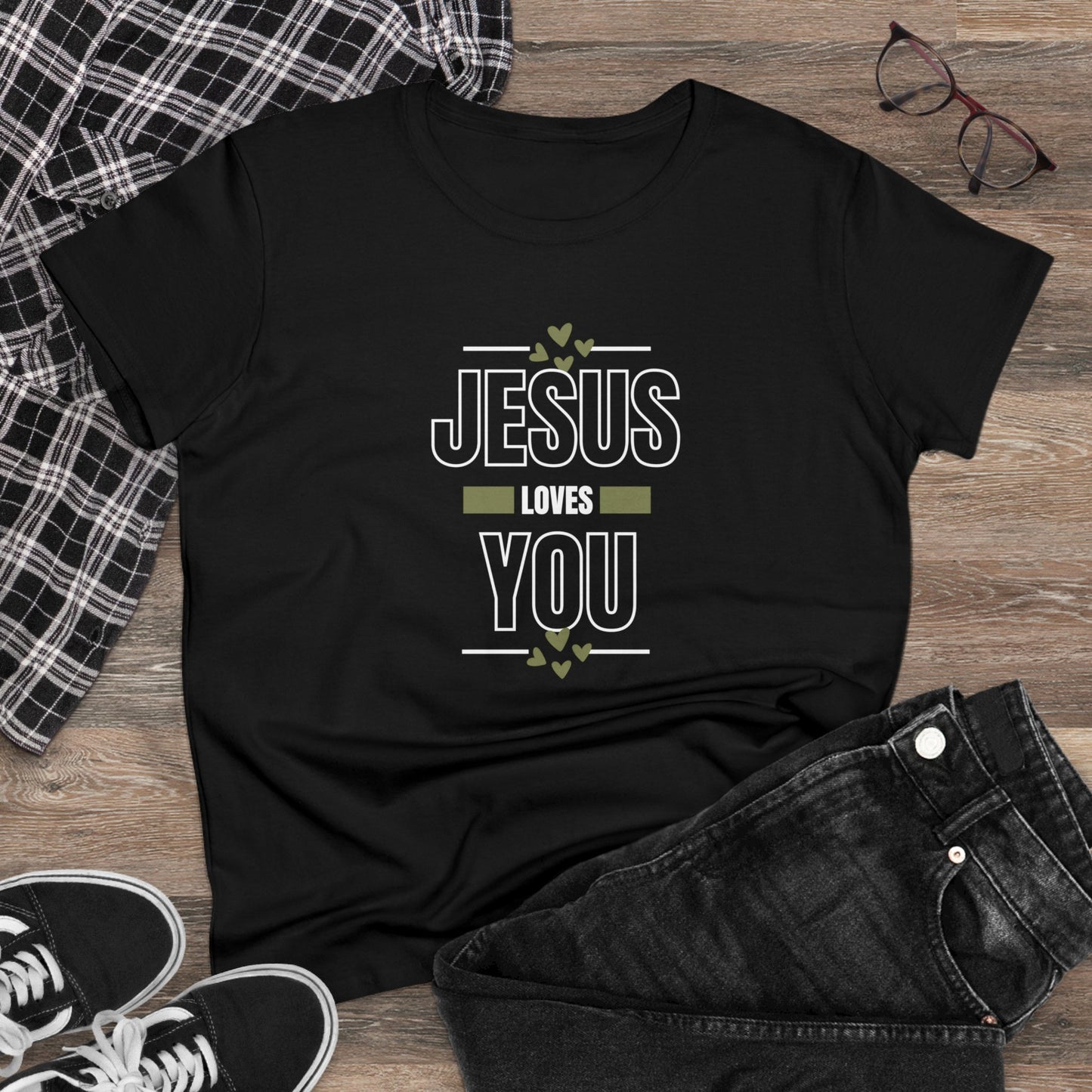 Jesus Love You Midweight Christian Women Tee