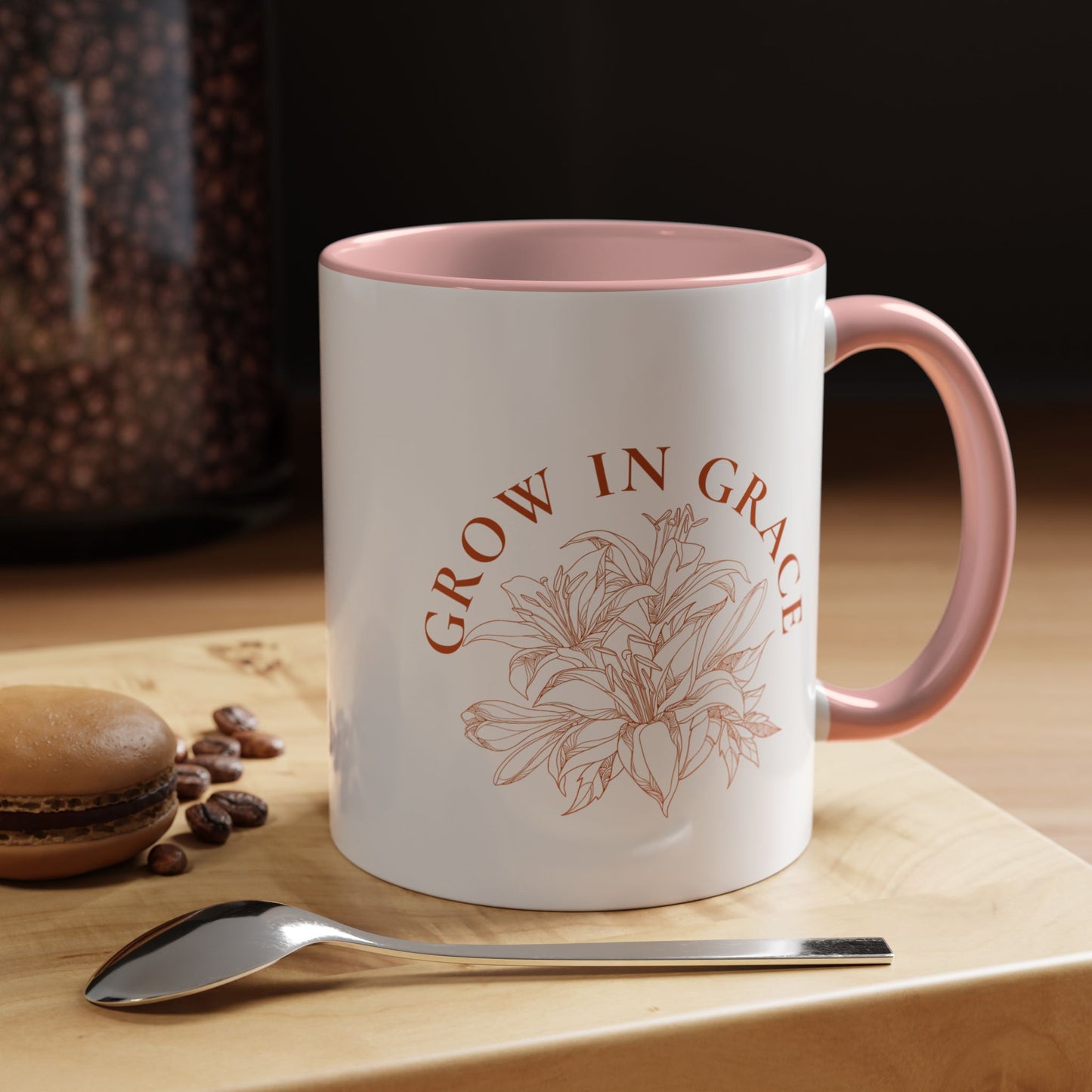 Grow in Grace Color Christian coffee mug