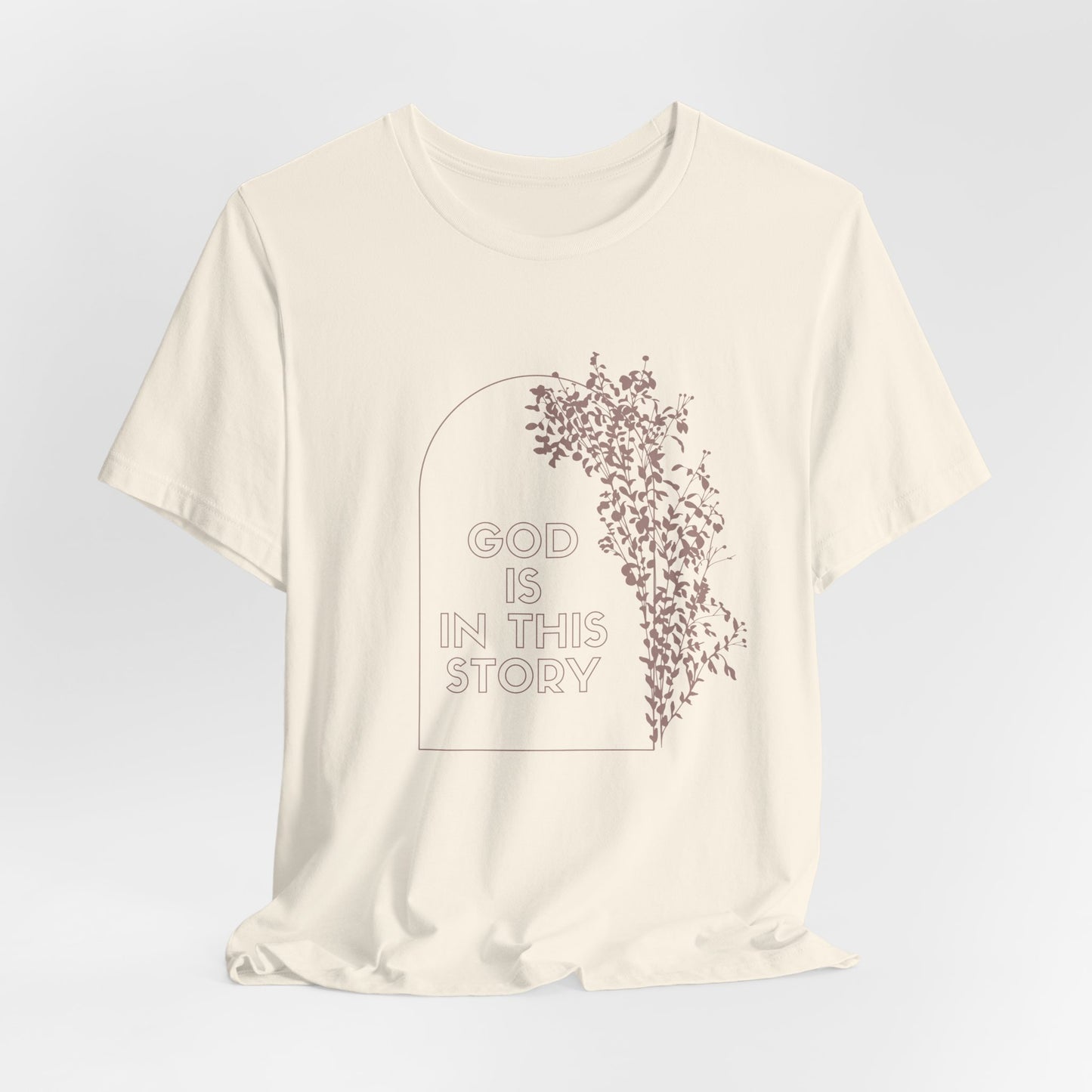 God is in This Story Inspirational Christian T-Shirt with Flower Graphics Ideal Christian Gift Ideas for Women
