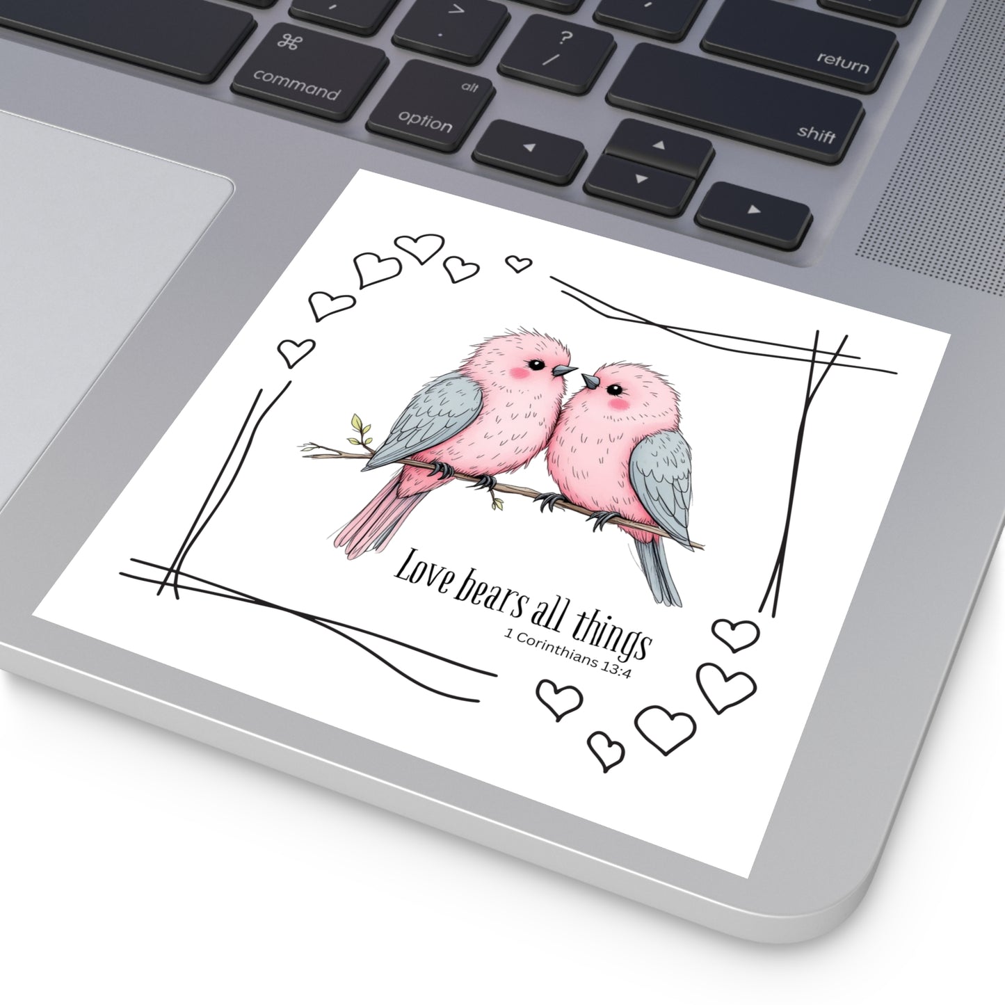 Christian Stickers, Love Bears All Things Sticker, Devotional Journal Sticker, Christian Vinyl Sticker, Christian Faith Sticker