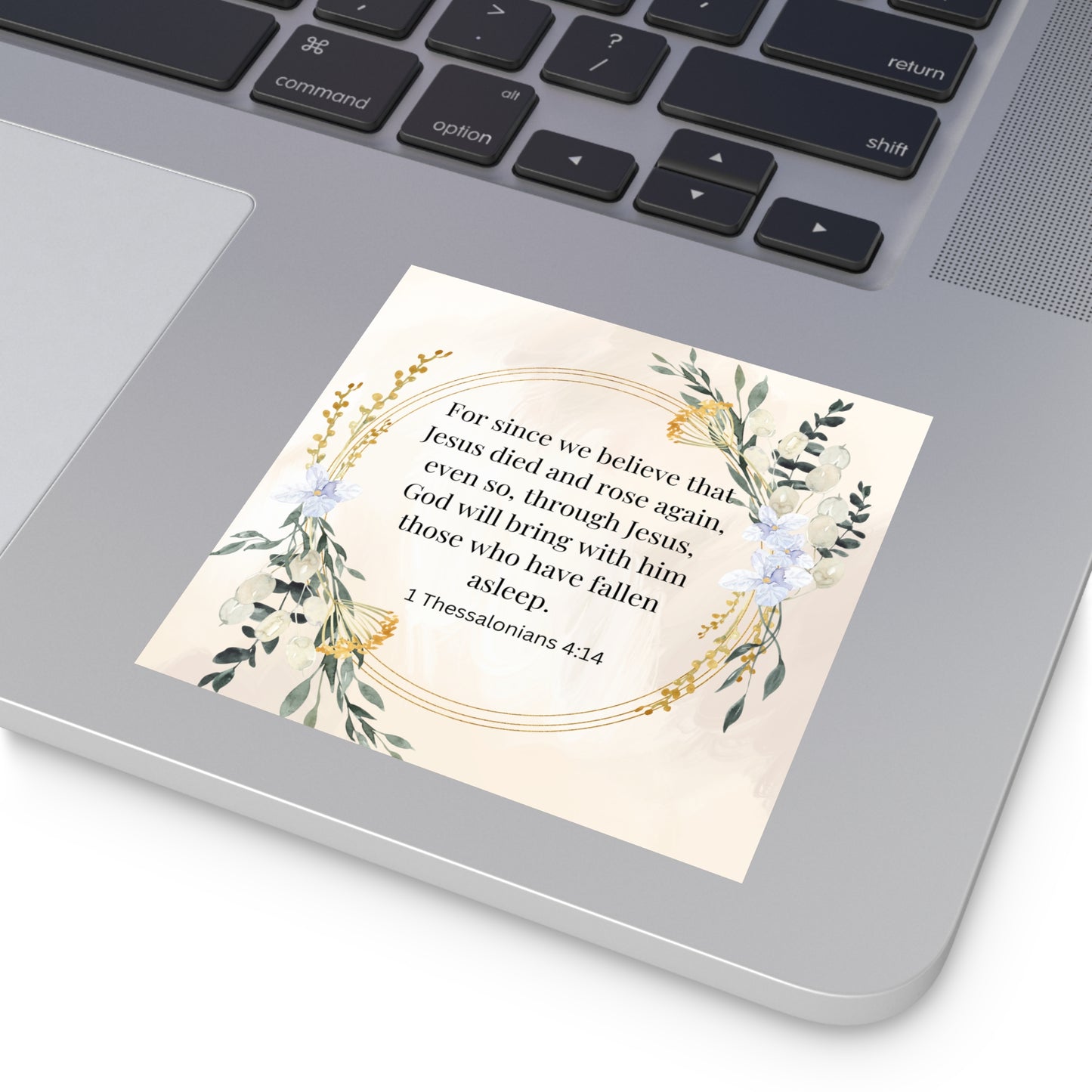 Jesus Died and is Coming Again Bible Verse Sticker Christian Easter Sticker