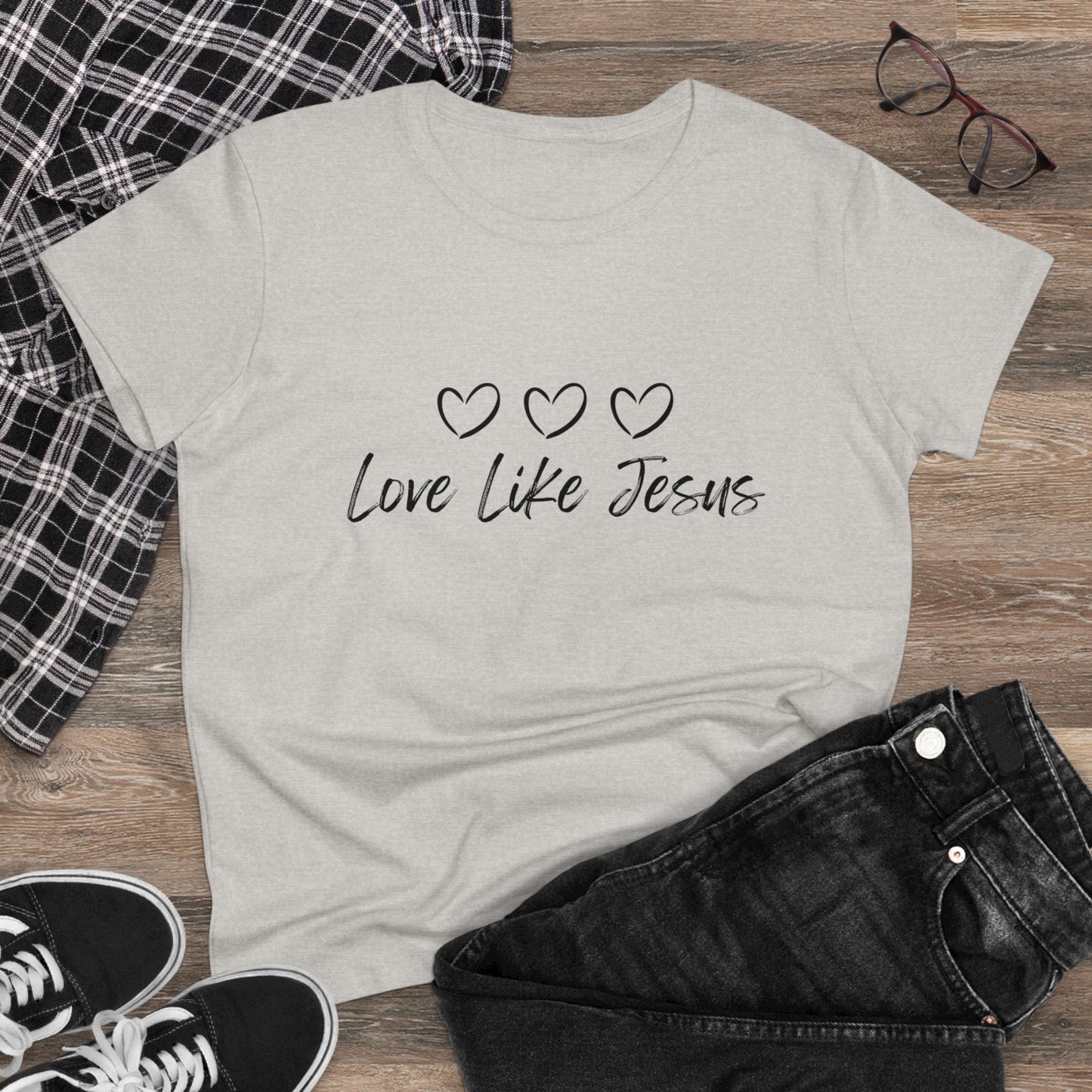 Love Like Jesus Women's Midweight Cotton Tshirt