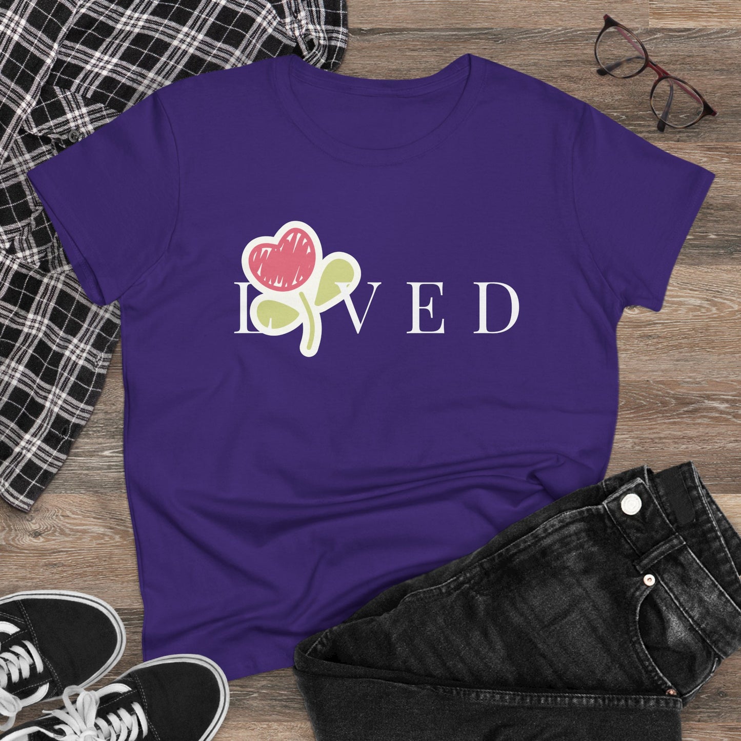 Loved Women's Midweight Cotton Tshirt