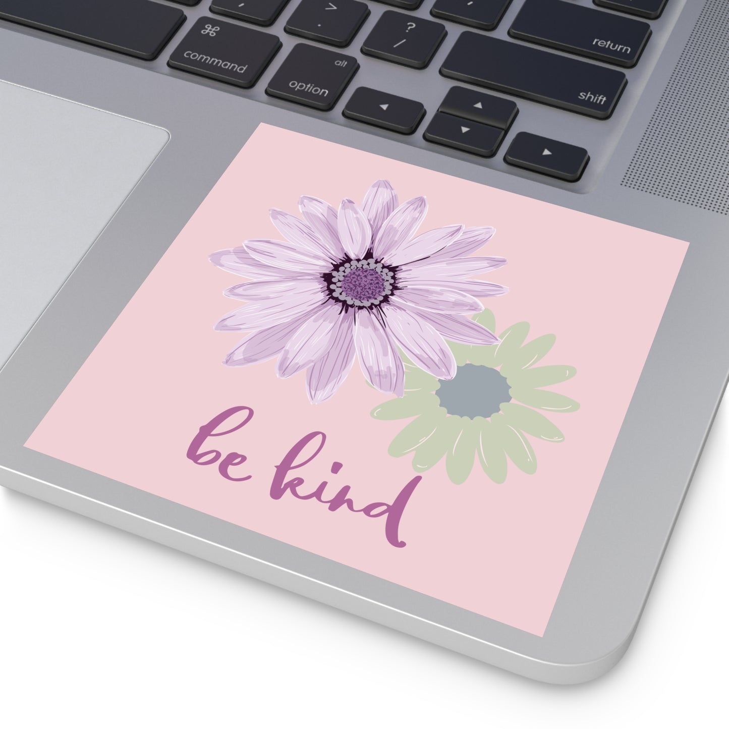 Be Kind Sticker with Bible Verse Square Sticker Be Kind Christian Sticker- Pink