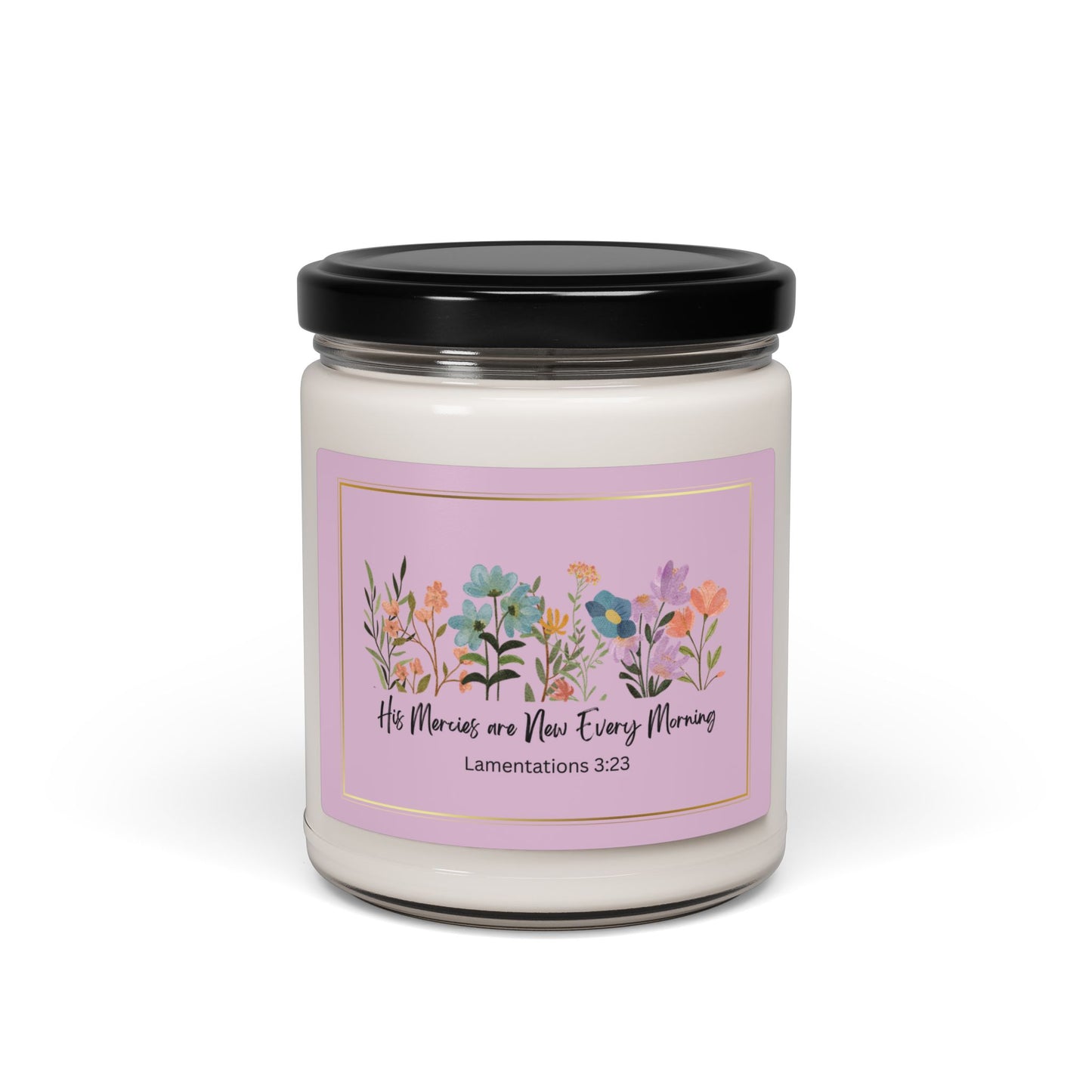 His Mercies are New Every Morning Christian Candle