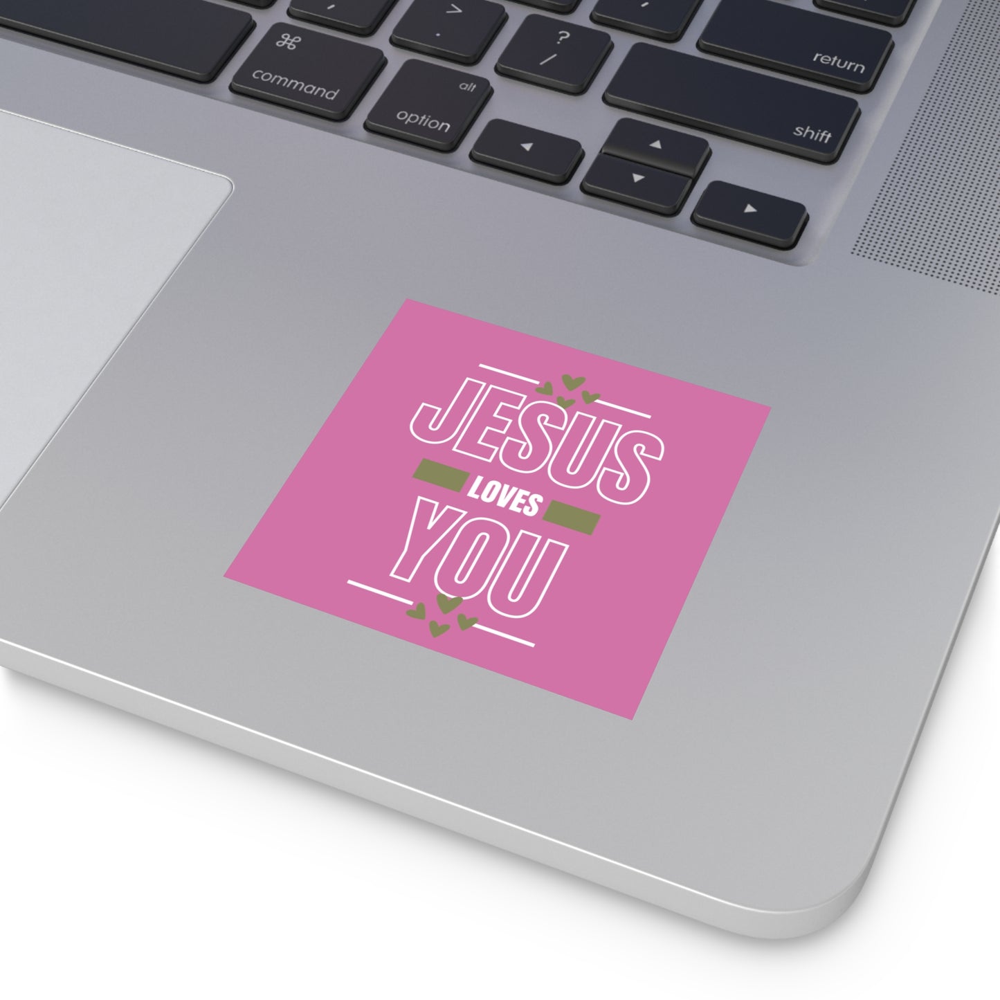 Christian Stickers, Jesus Loves You, Scripture Sticker, Christian Vinyl Sticker in Pink