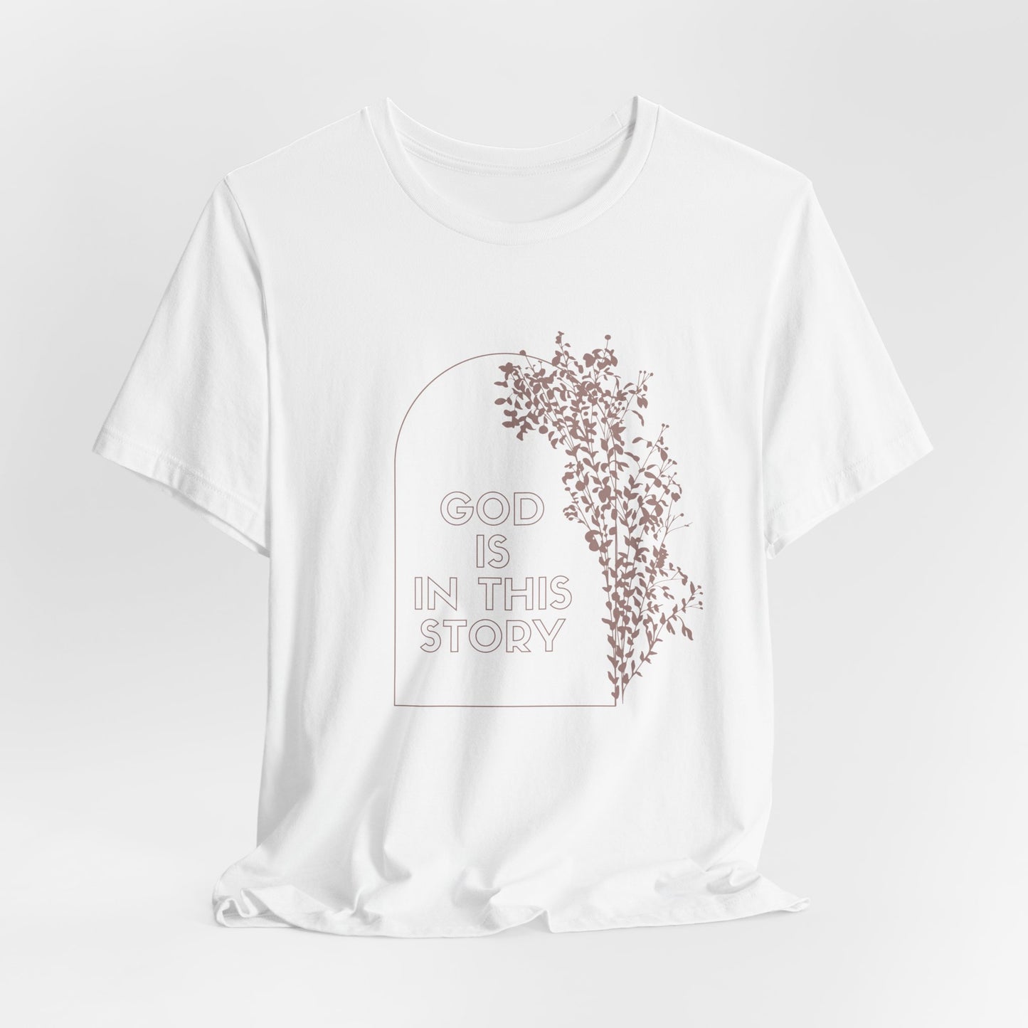 God is in This Story Inspirational Christian T-Shirt with Flower Graphics Ideal Christian Gift Ideas for Women