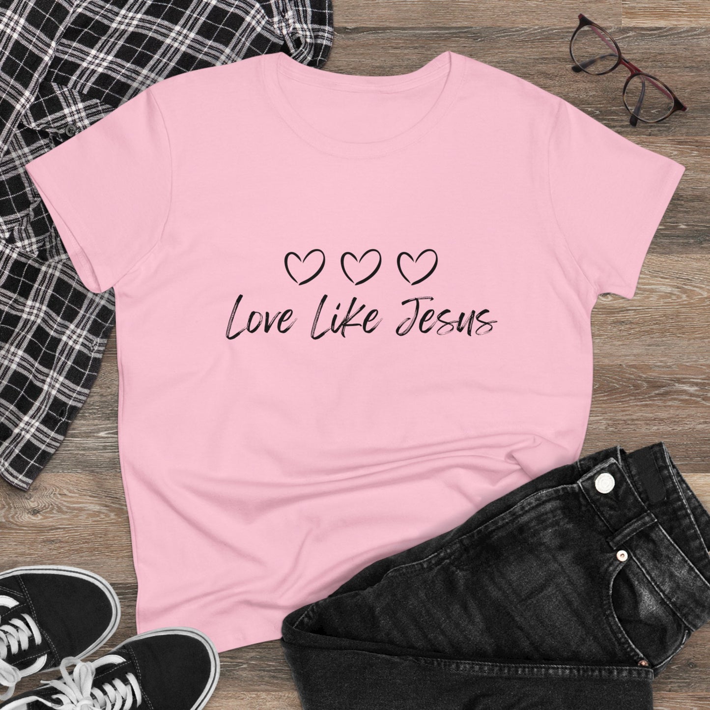 Love Like Jesus Women's Midweight Cotton Tshirt