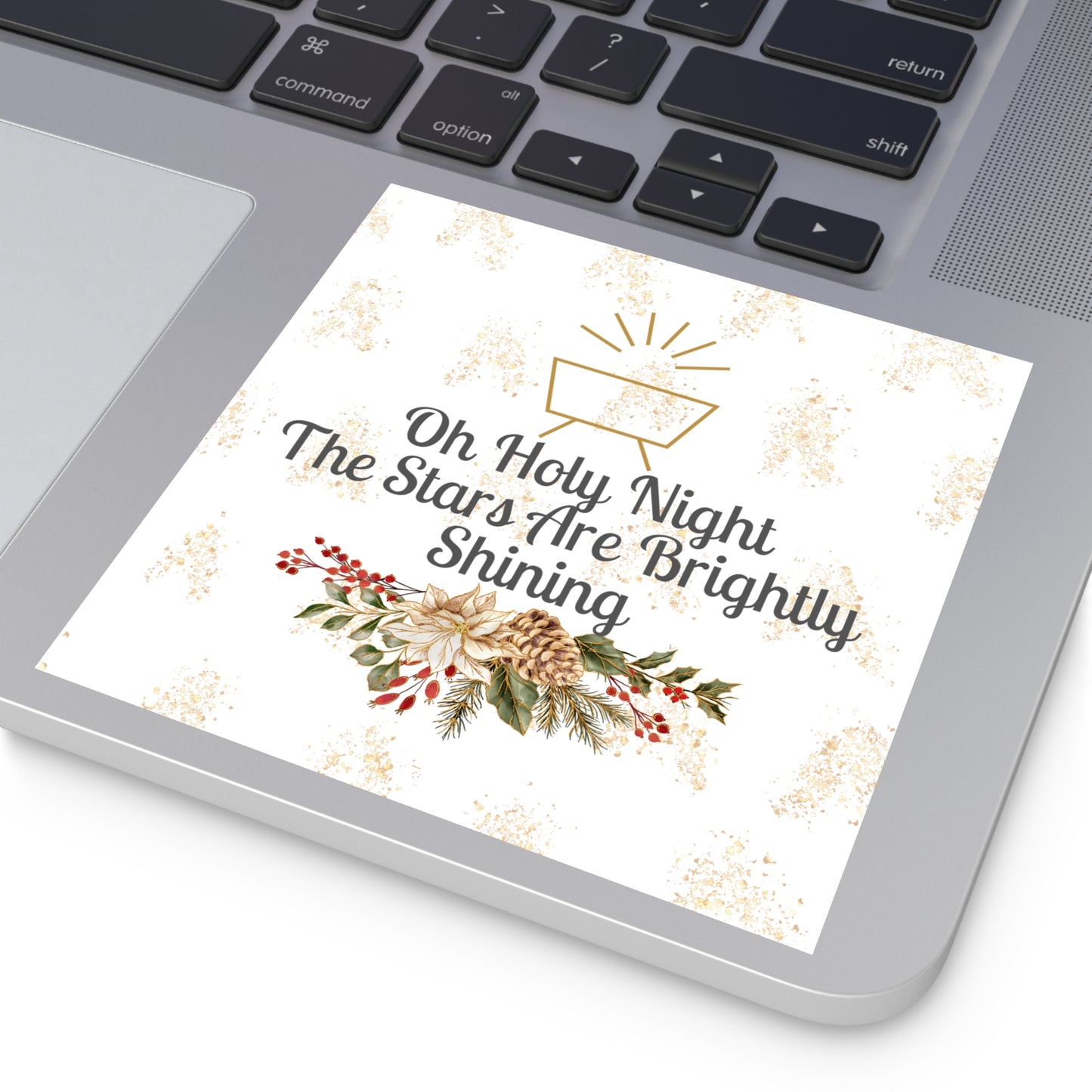 Christian Christmas sticker, Oh Holly Night Stickers Christmas Gift, Christian Vinyl Sticker, Christmas sticker