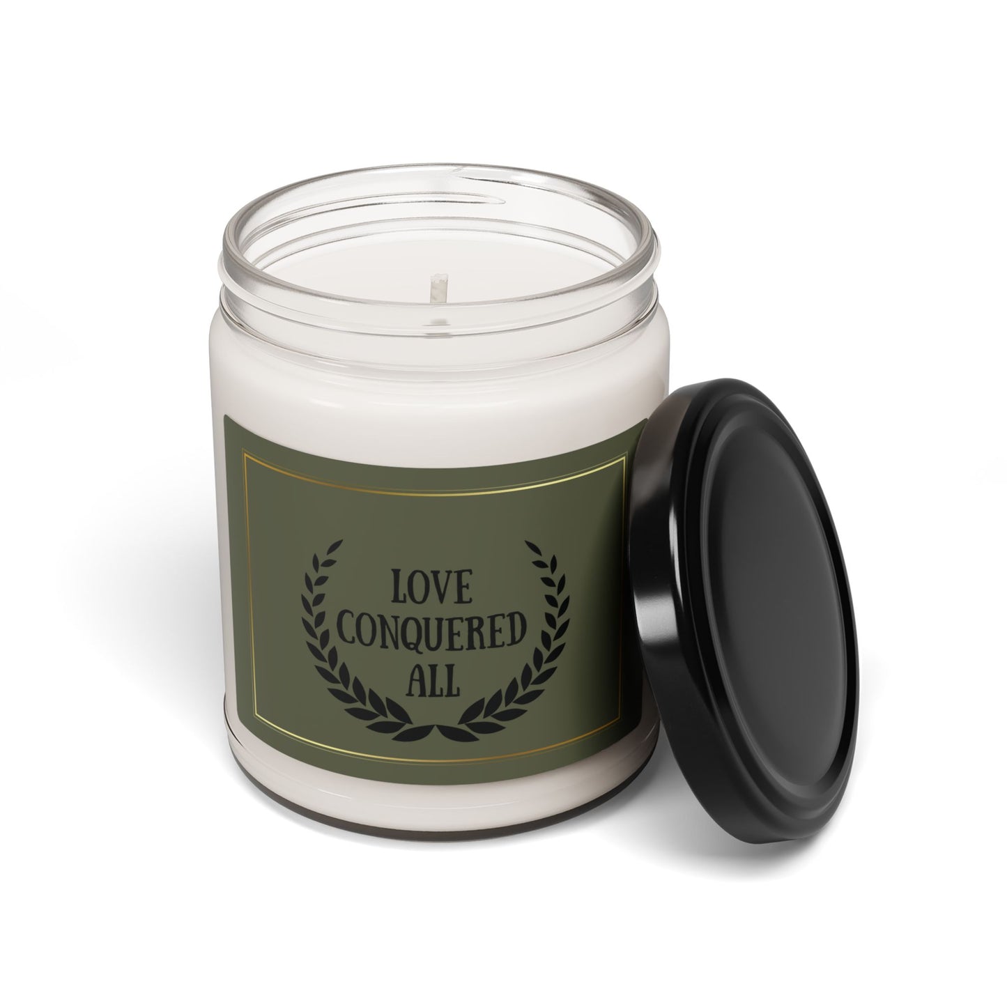 Love Conquered All Christian Candle