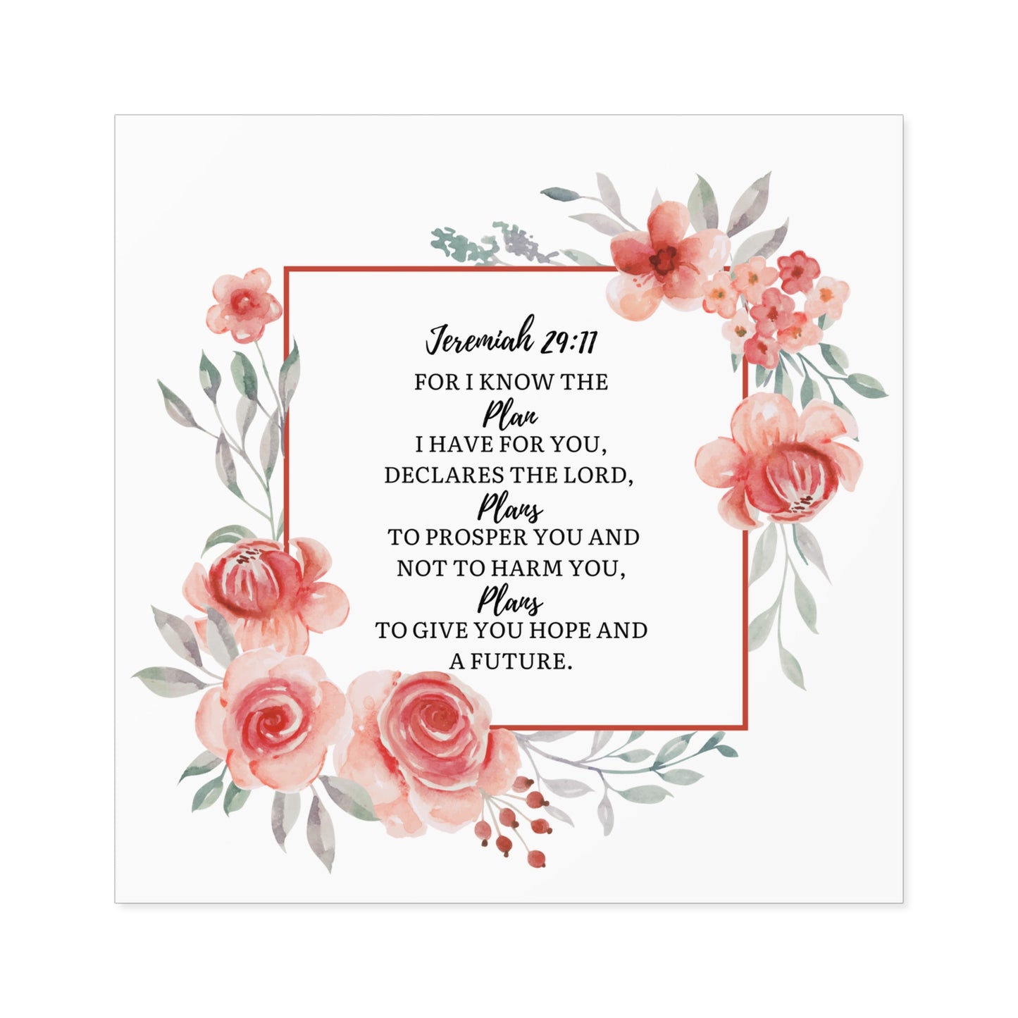 Christian Stickers, I Know the Plans I have for You, Devotional Journal Sticker, Christian Vinyl Sticker