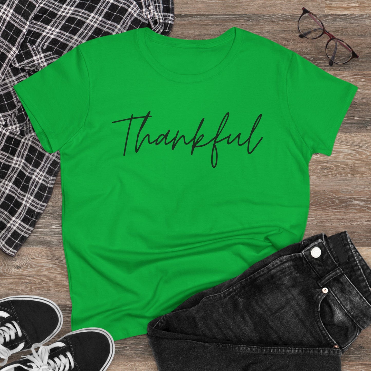 Thankful Women's Midweight Cotton Tshirt