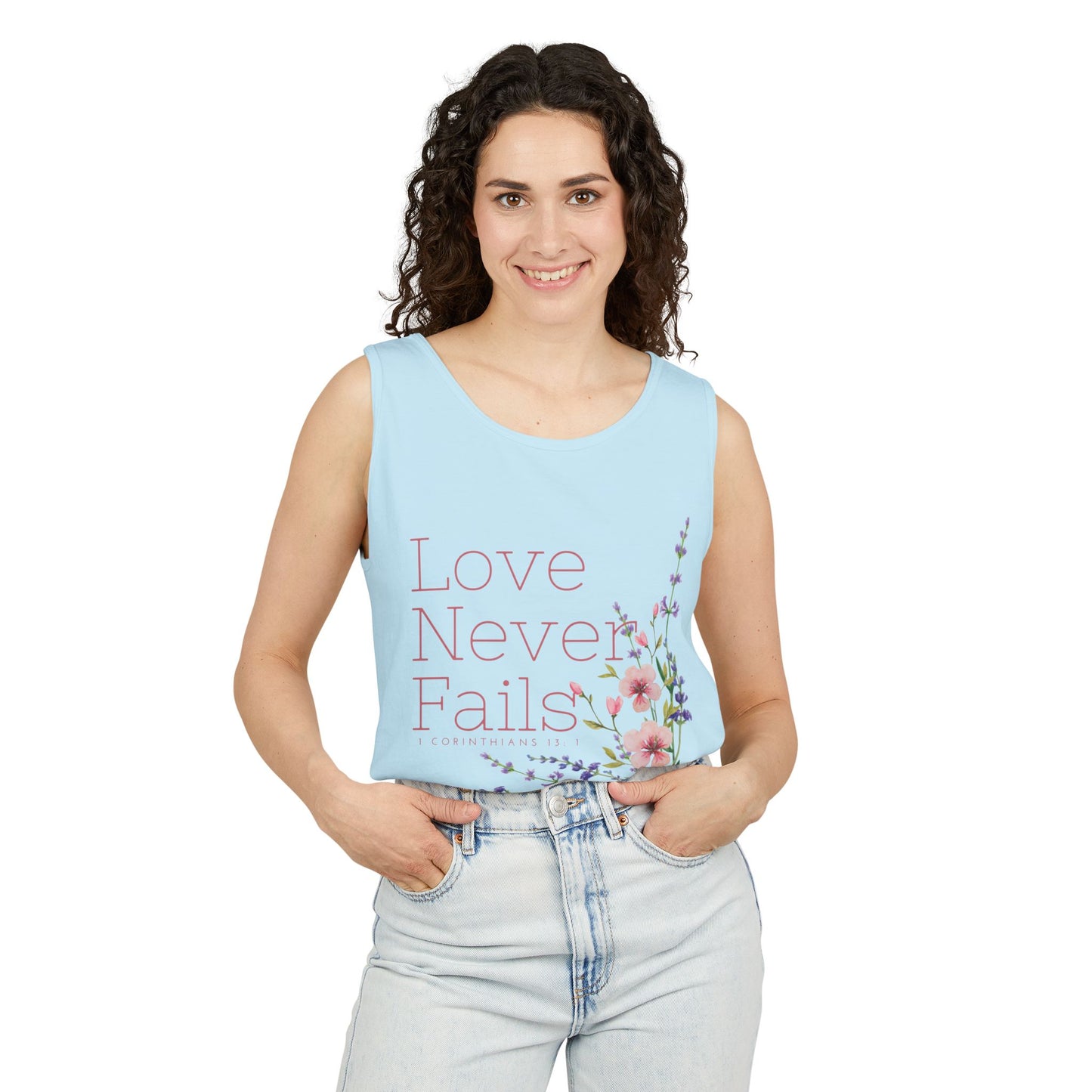 Love Never Fails Christian Tank Top