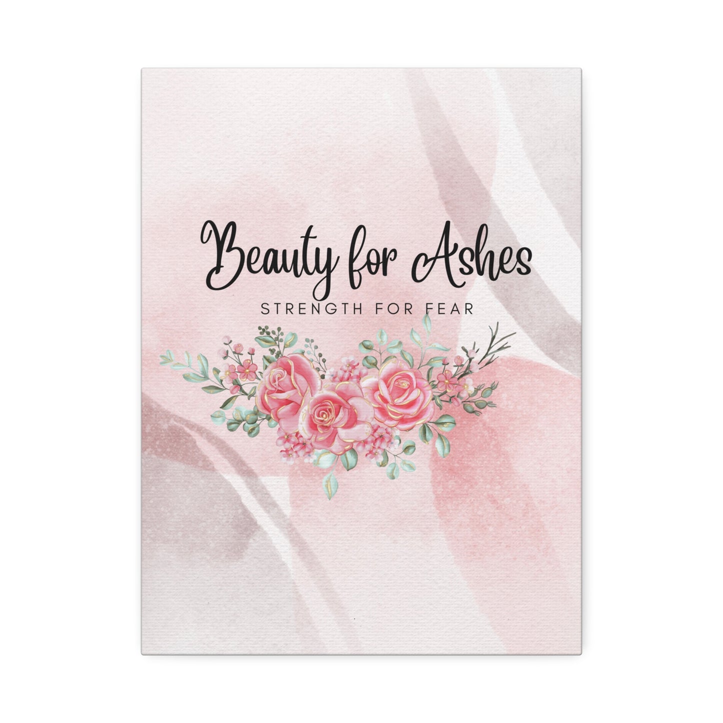 Beauty for Ashes Wall Art Christian Faith Canvas with Scripture Art Prints and Bible Verse Art Canvas Stretched in 1.5''